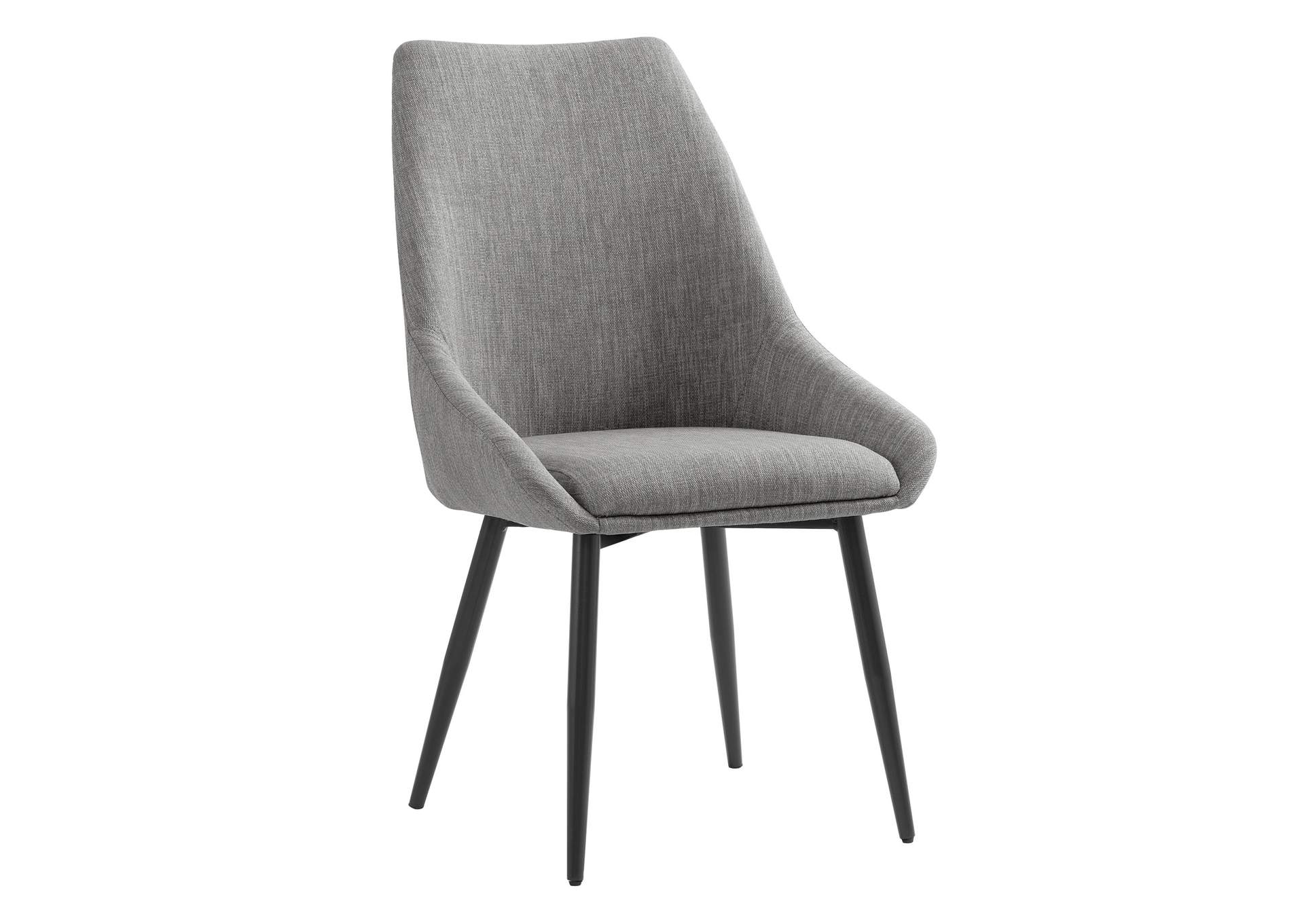 Sherlyn Dining Side Chair With Grey Linen In Black 2 Per Carton,Elements