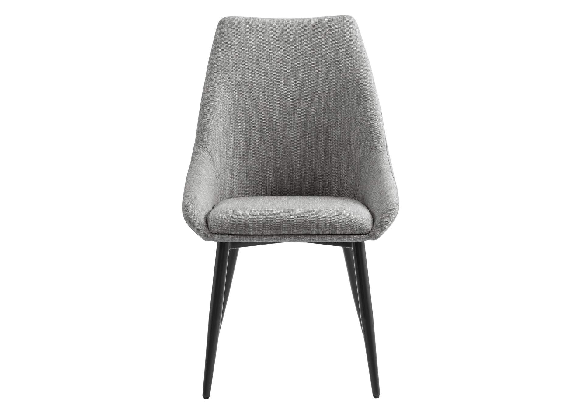 Sherlyn Dining Side Chair With Grey Linen In Black 2 Per Carton,Elements