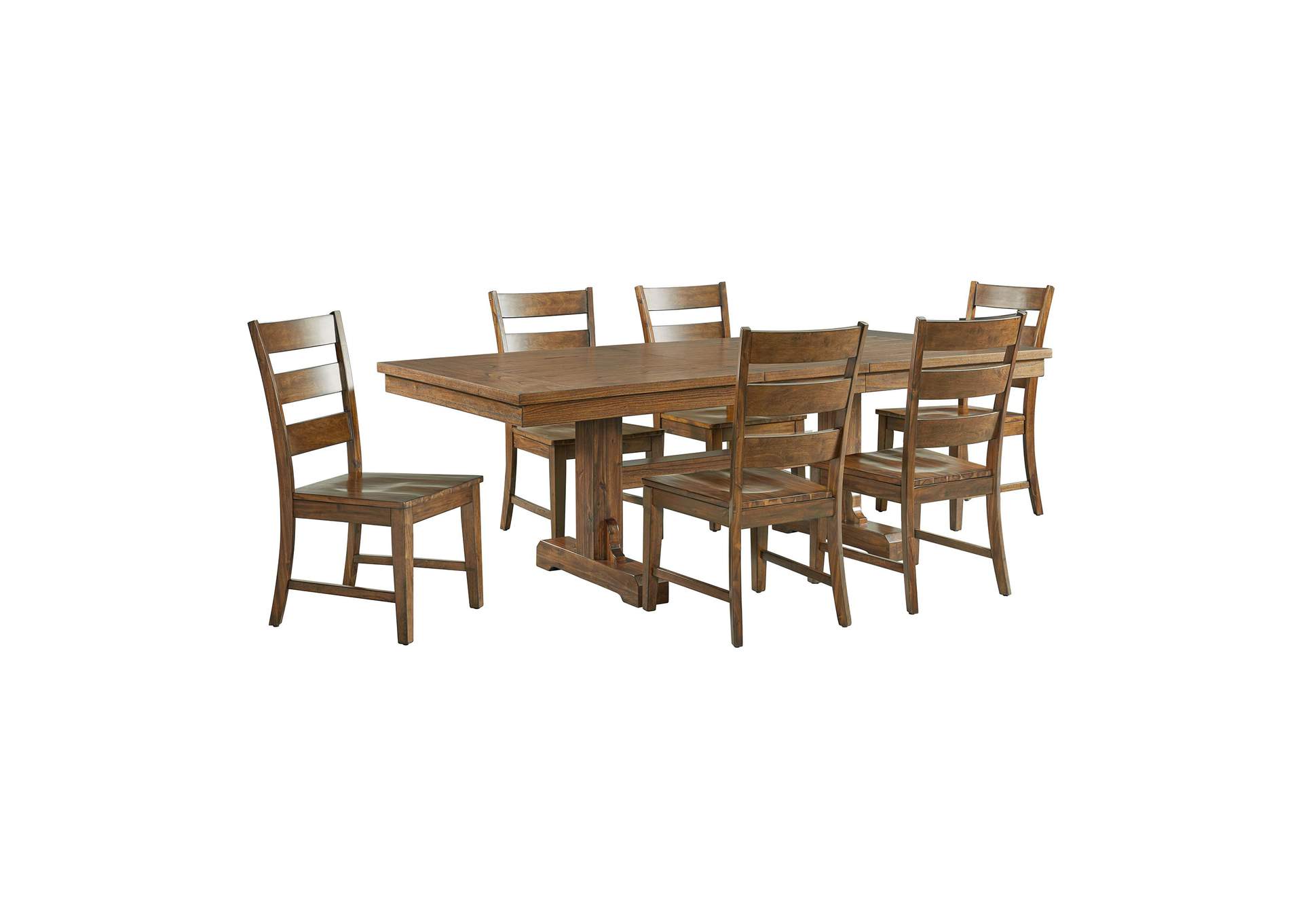 Silas 7 Piece Dining Set - Table Six Side Chairs,Elements