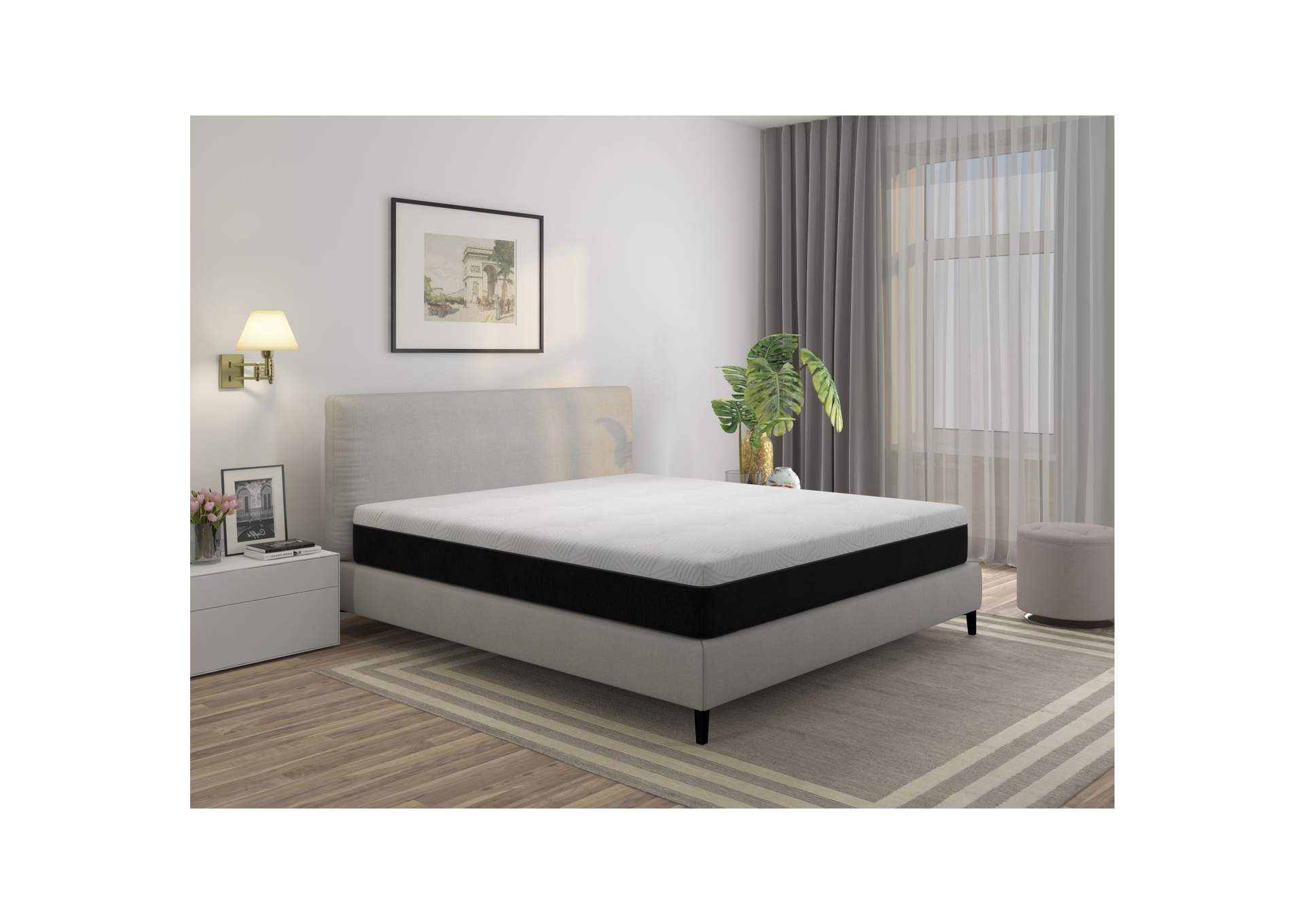 Simple Sleep 10 Queen Mattress White Cover Firm Agility,Elements