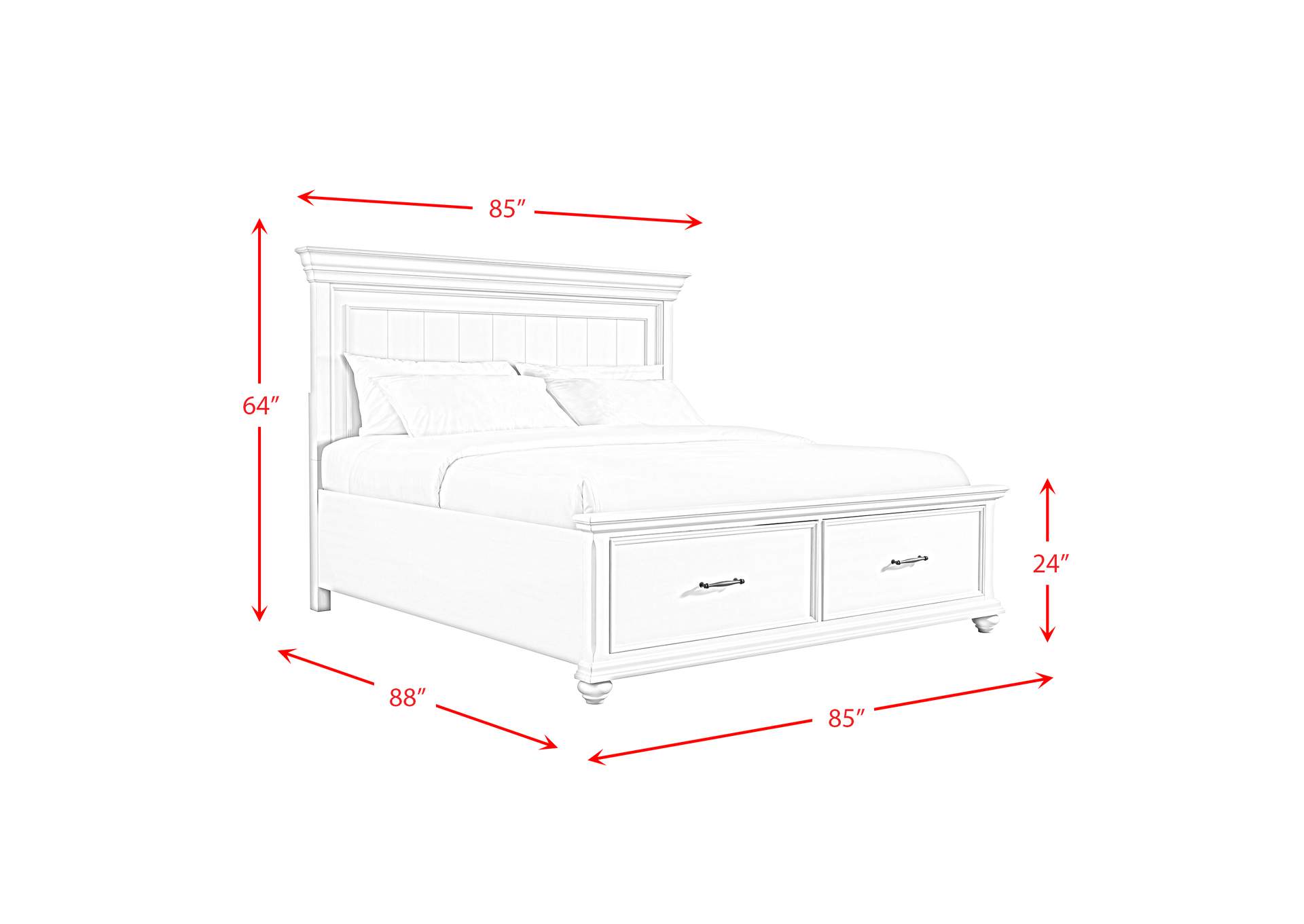 Slater King Bed Black,Elements