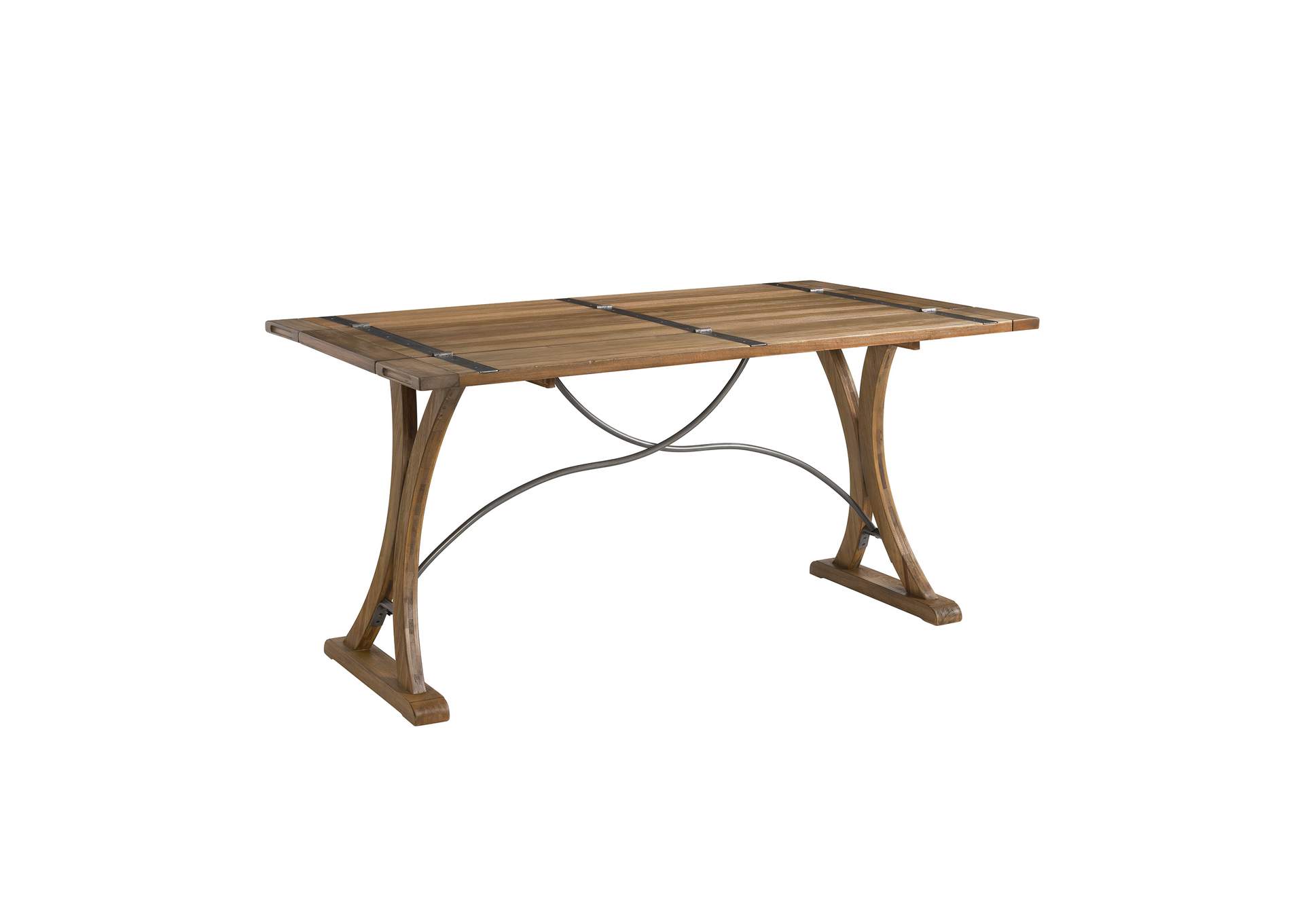 D685 - 33 Sonoma - Folding Top Dining Table - Alder - Natural Metal,Elements