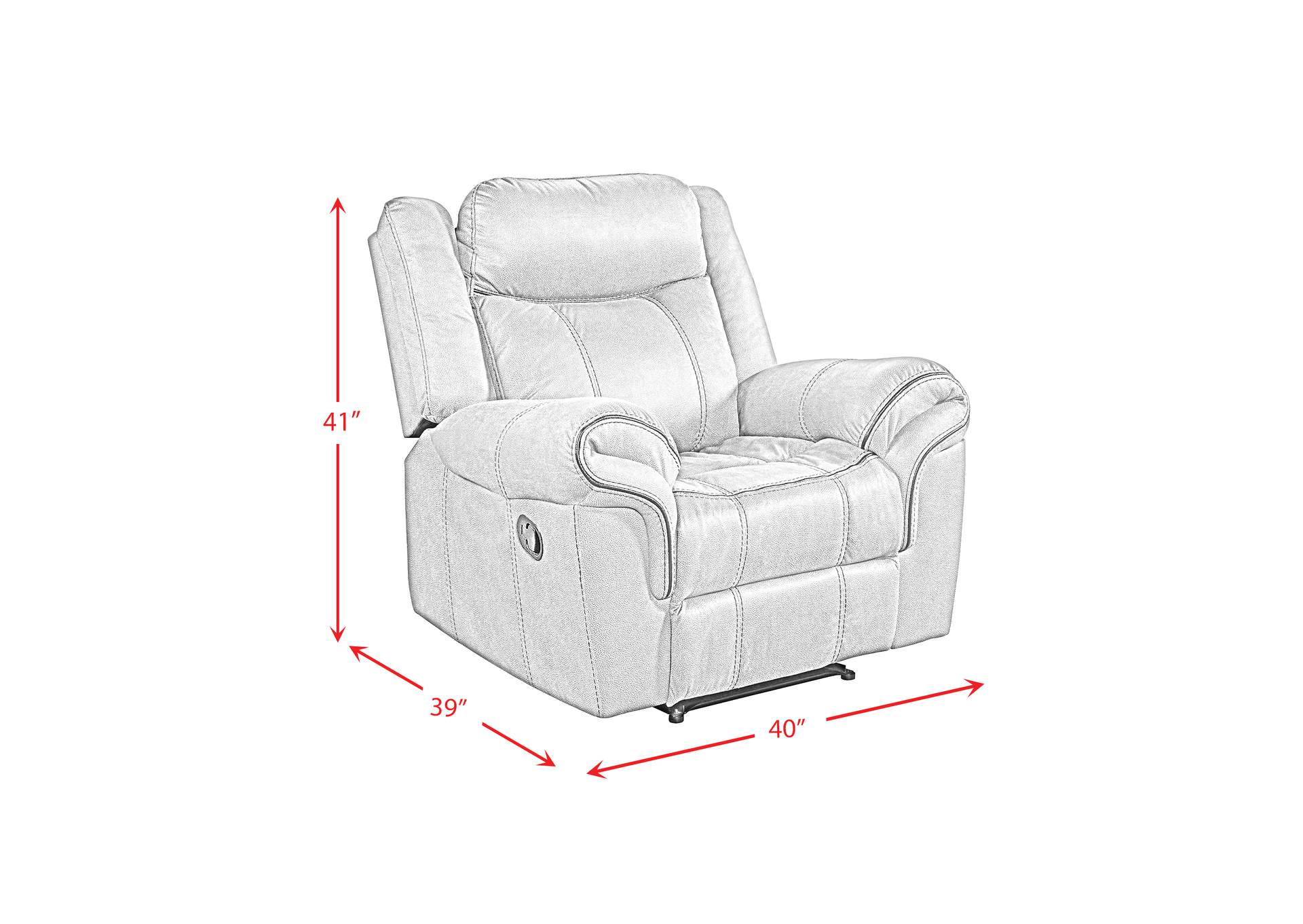 Sorrento Glider Recliner In Fb367 Charcoal,Elements