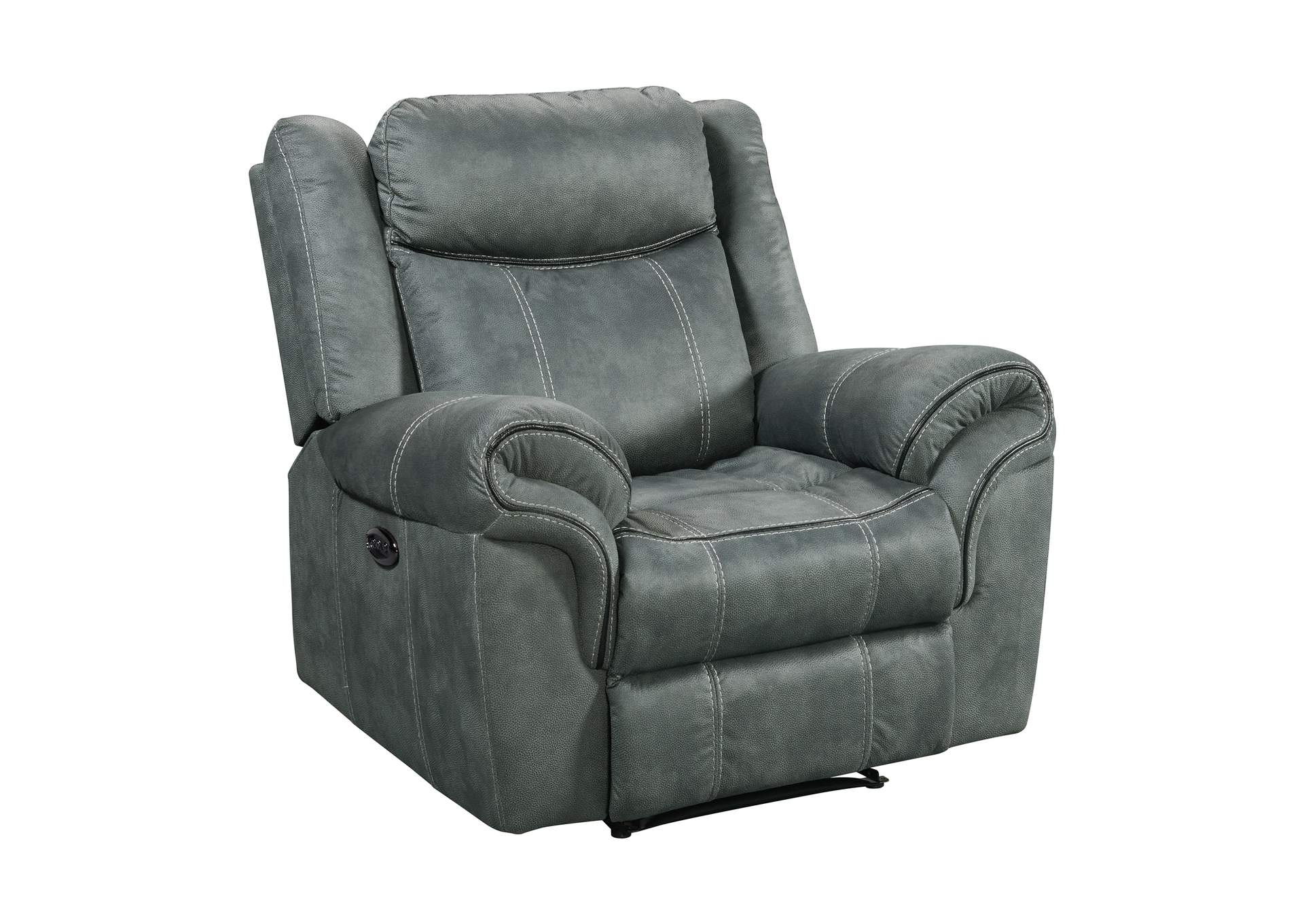 Sorrento Power Glider Recliner With Power Headrest In Fb367 Charcoal,Elements