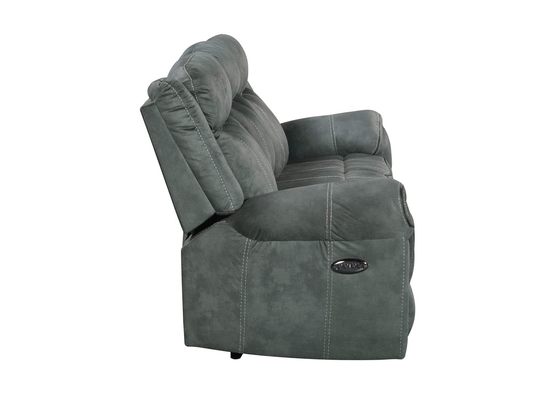 Sorrento Power Motion Sofa With Power Headrest Dropdown In Fb367 Charcoal,Elements