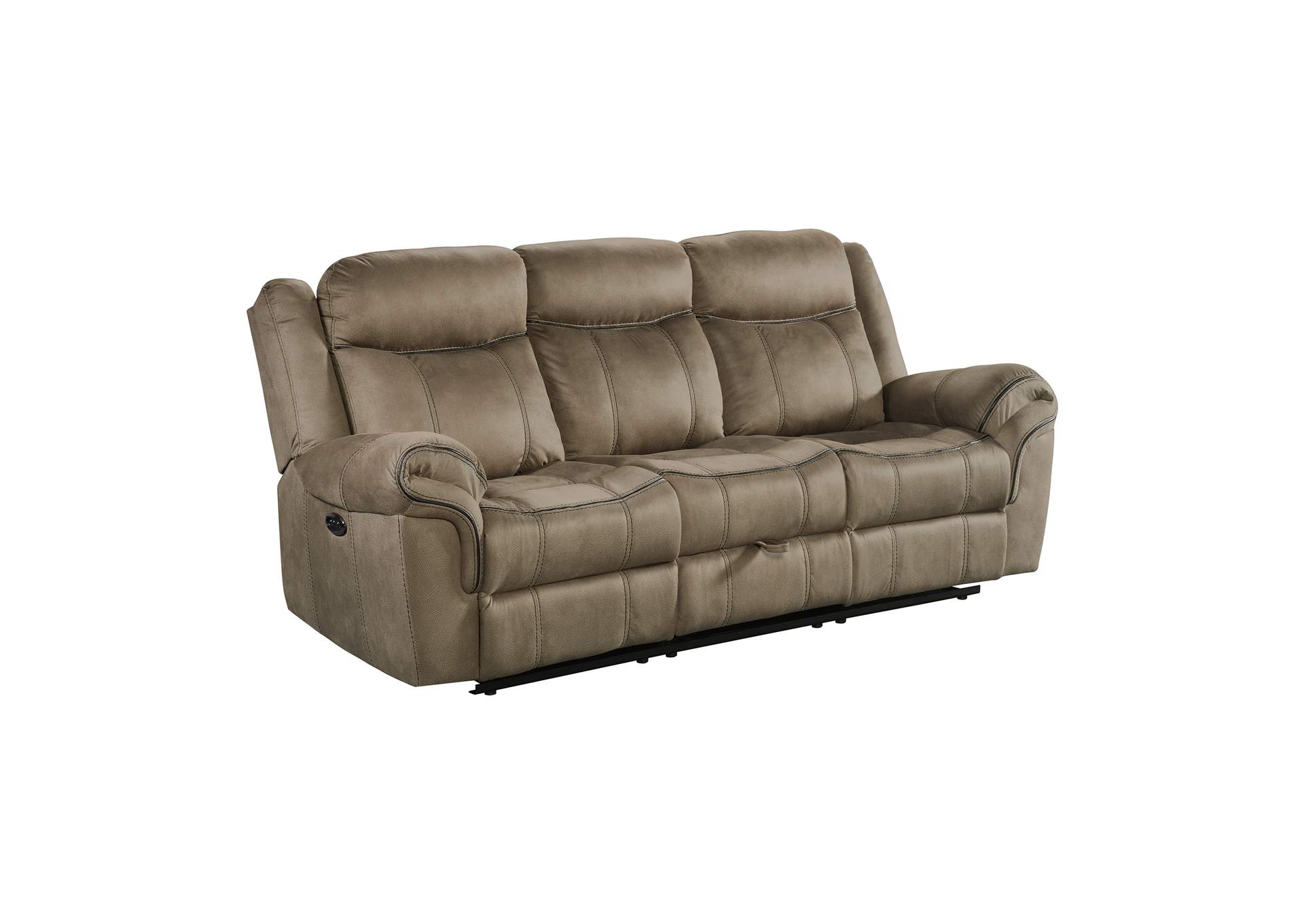 Sorrento Power Motion Sofa With Power Headrest Dropdown In T101 Brown,Elements