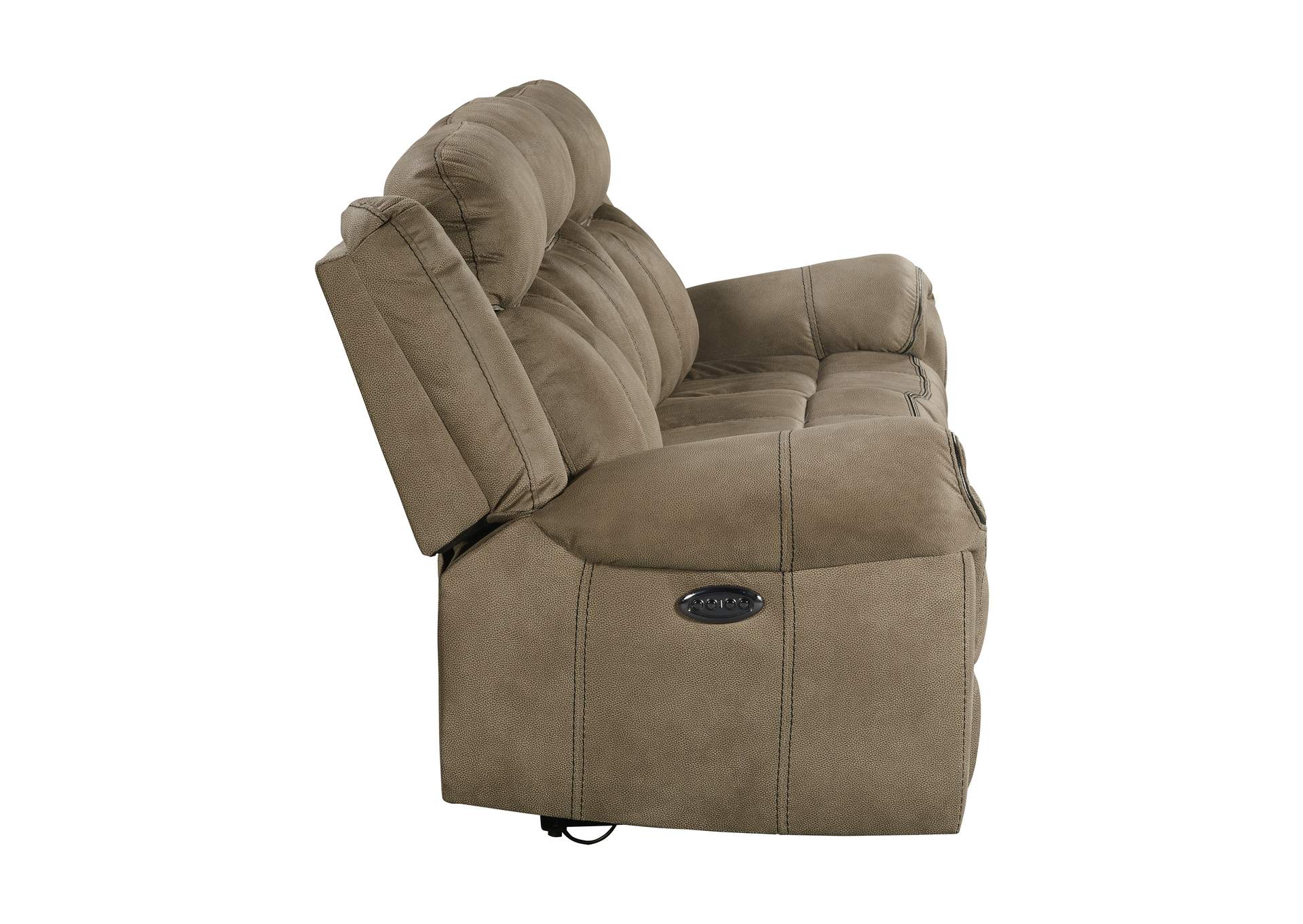 Sorrento Power Motion Sofa With Power Headrest Dropdown In T101 Brown,Elements