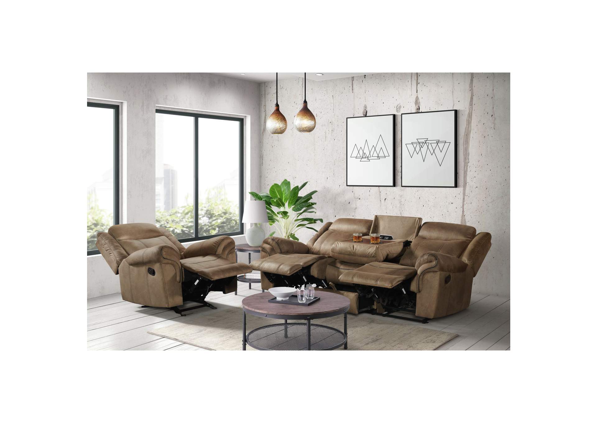 Sorrento Glider Recliner In T101 Brown,Elements