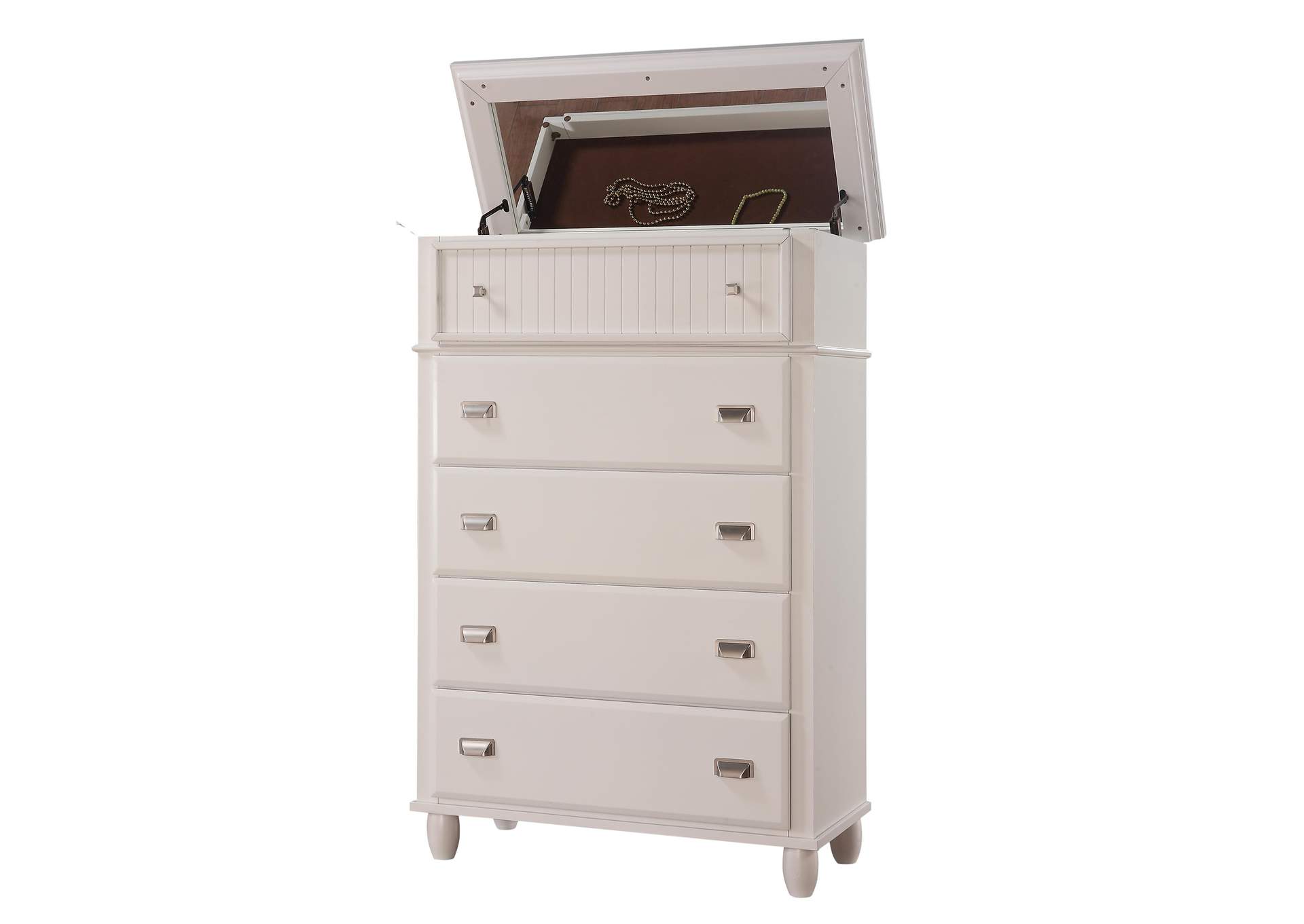 Spencer Chest White Lift Top,Elements
