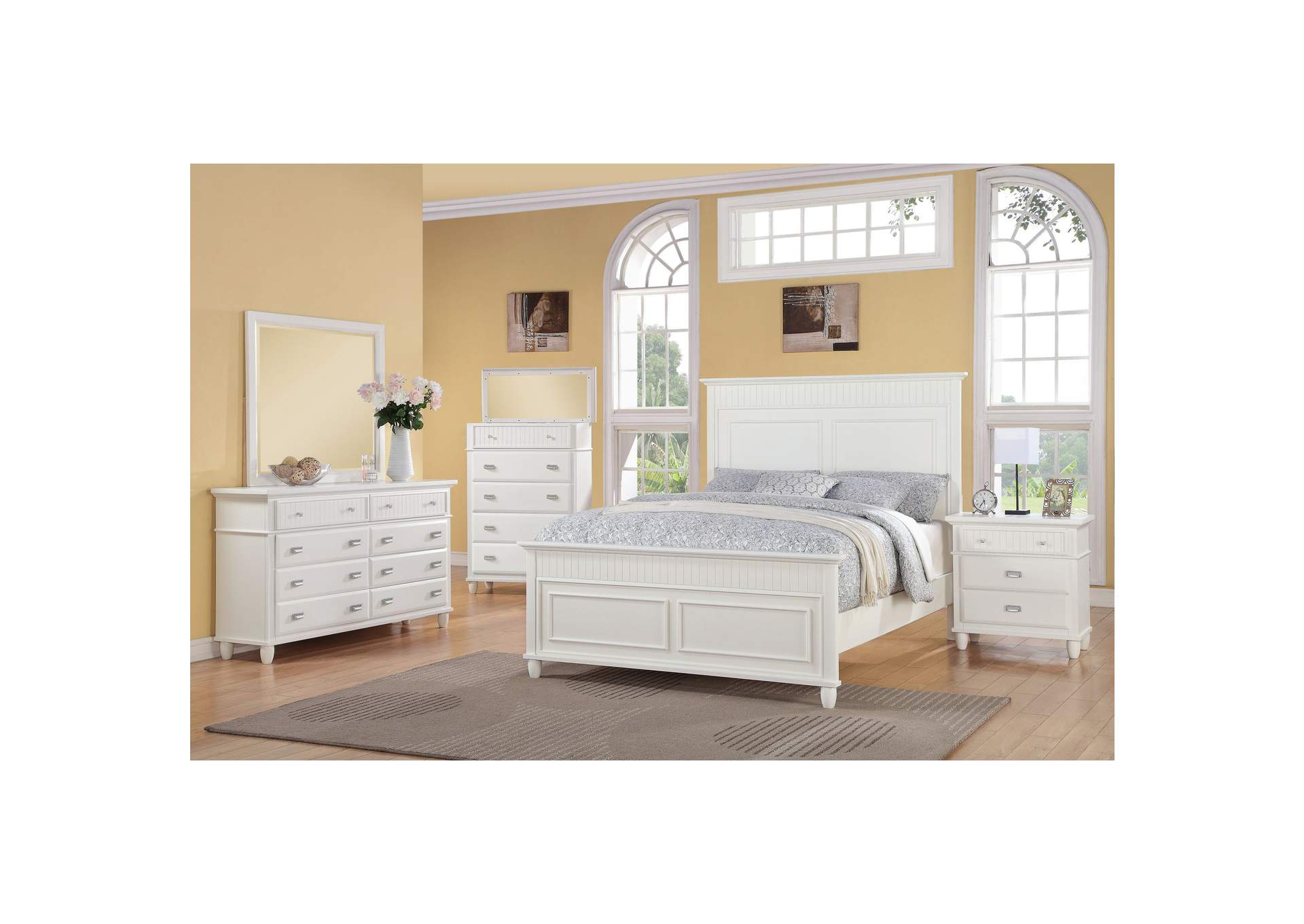 Spencer Full Bed White,Elements