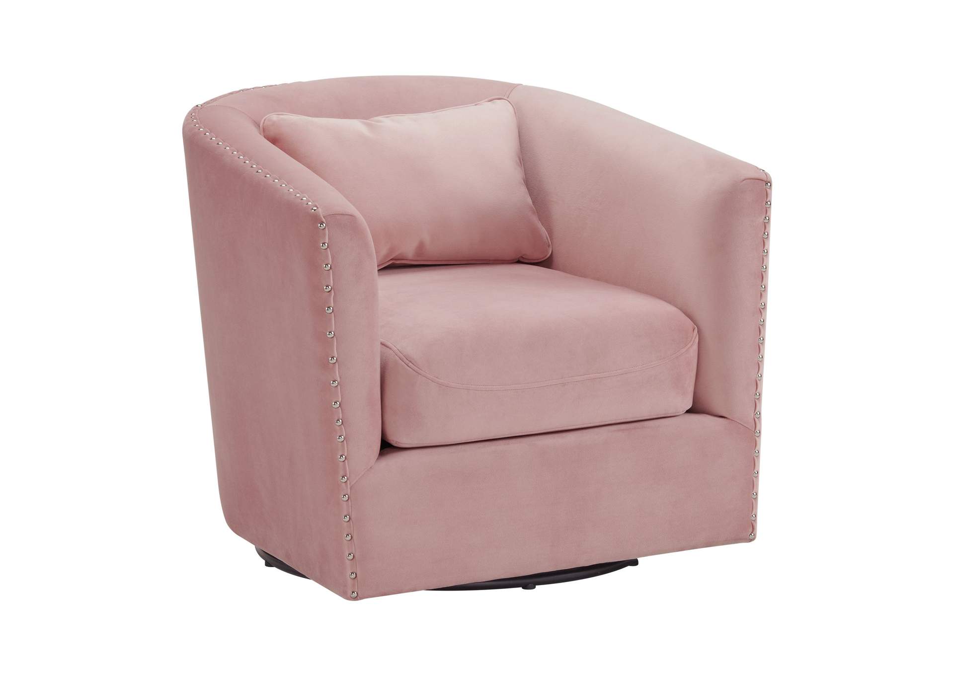 Stanton Swivel Chair In Royale Blush With Nails - 3A,Elements