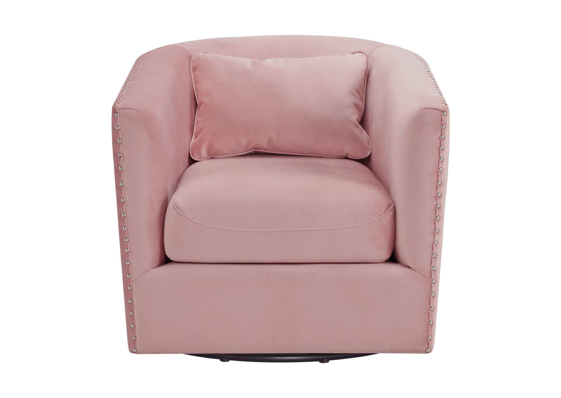 Stanton Swivel Chair In Royale Blush With Nails - 3A,Elements