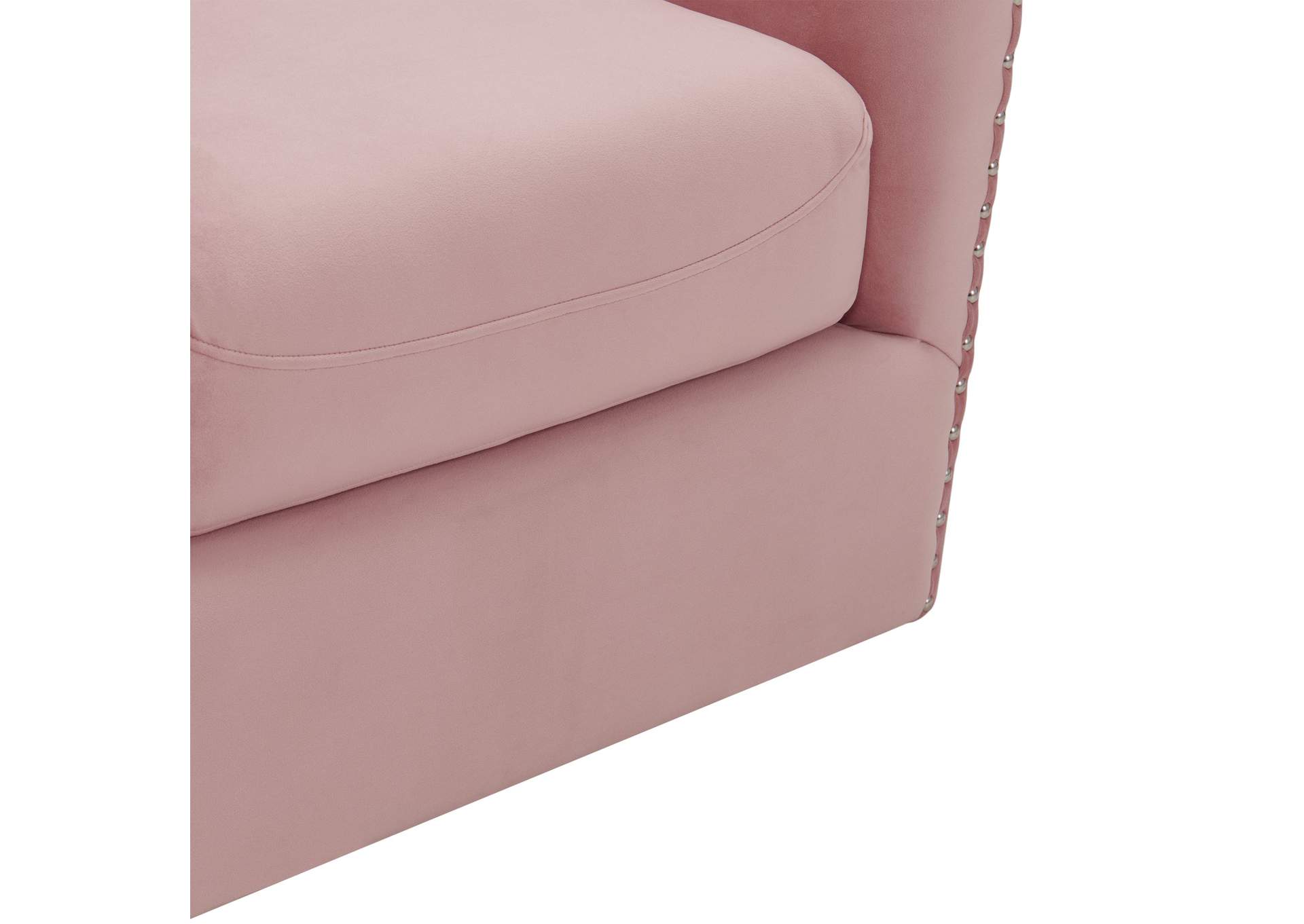 Stanton Swivel Chair In Royale Blush With Nails - 3A,Elements