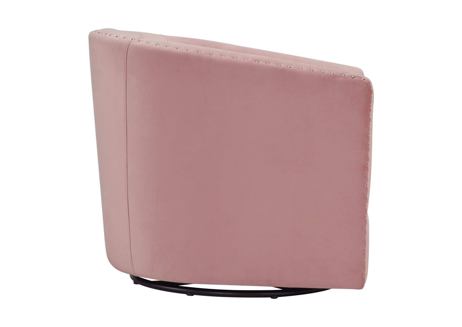 Stanton Swivel Chair In Royale Blush With Nails - 3A,Elements