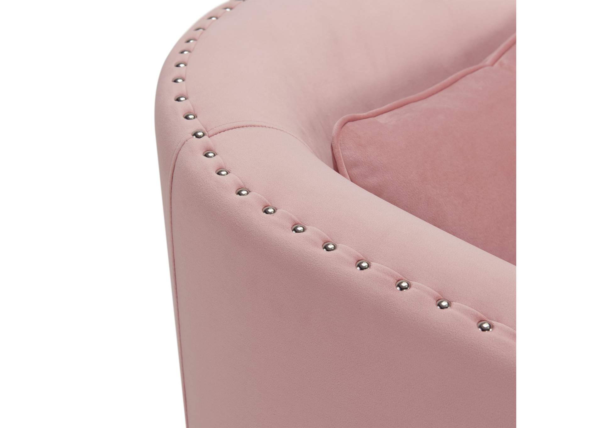 Stanton Swivel Chair In Royale Blush With Nails - 3A,Elements