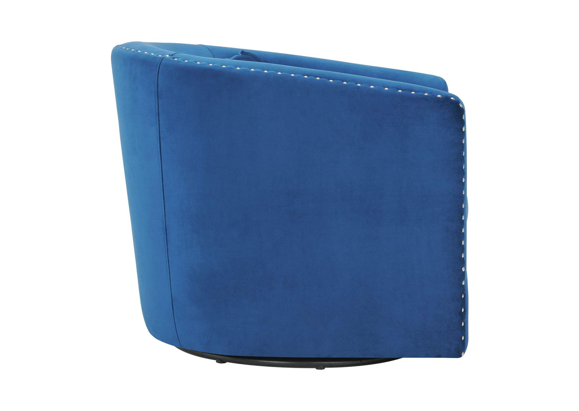 Stanton Swivel Chair In Royale Cobalt With Nails - 3A,Elements