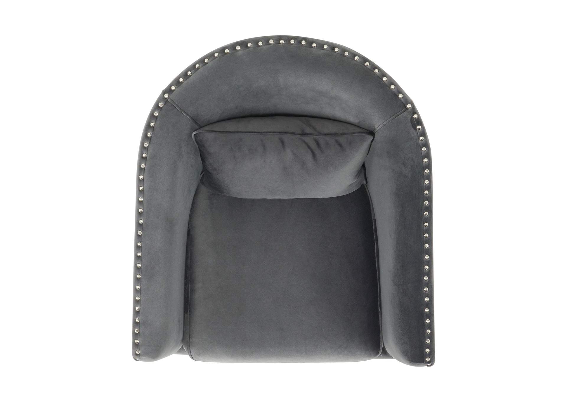 Stanton Swivel Chair In Royale Metal With Nails - 3A,Elements