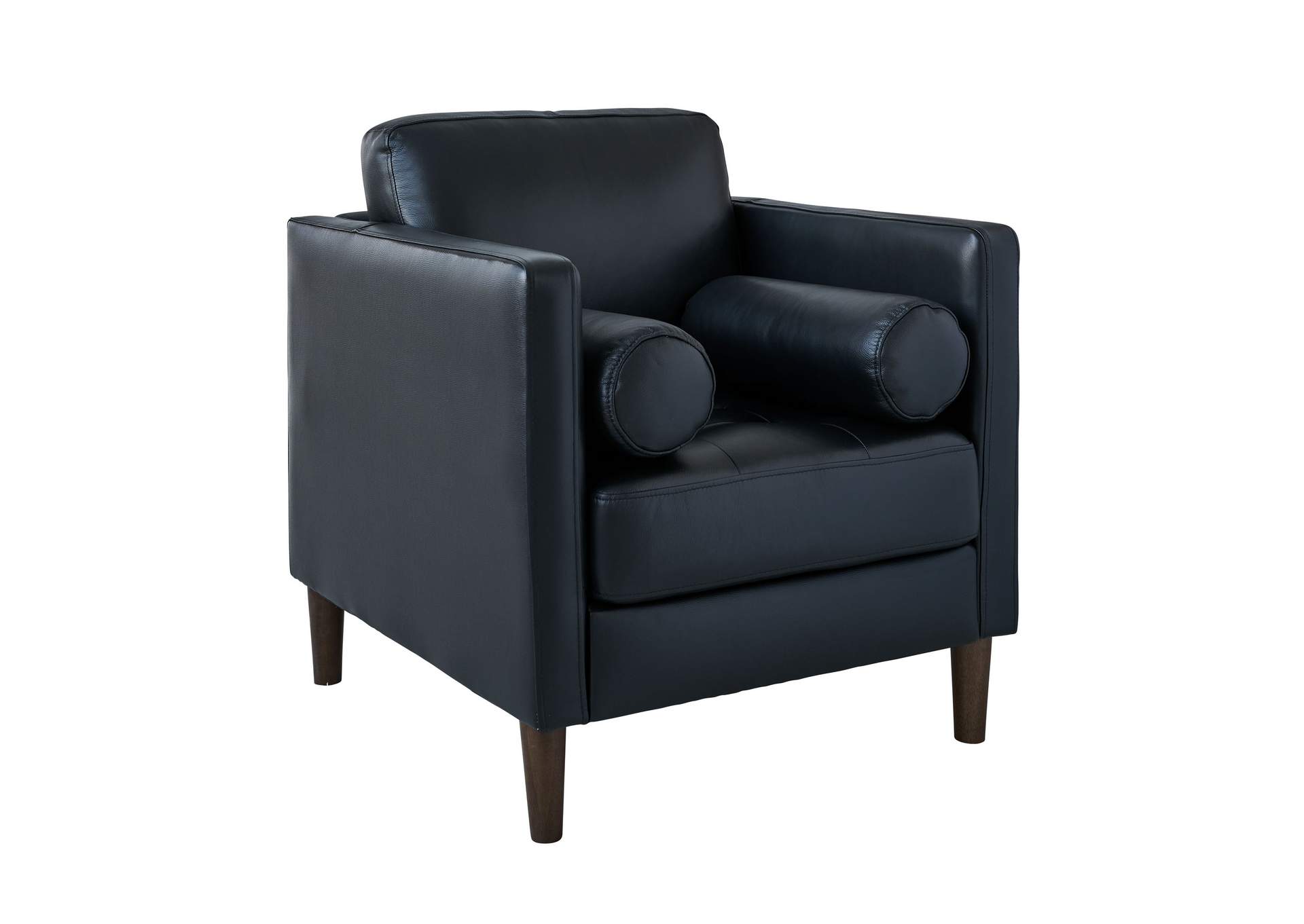 Stockholm Chair In Fiero Black Top Grain - Pvc,Elements