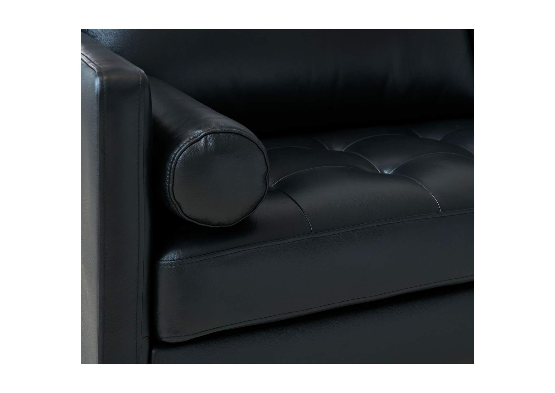 Stockholm Chair In Fiero Black Top Grain - Pvc,Elements
