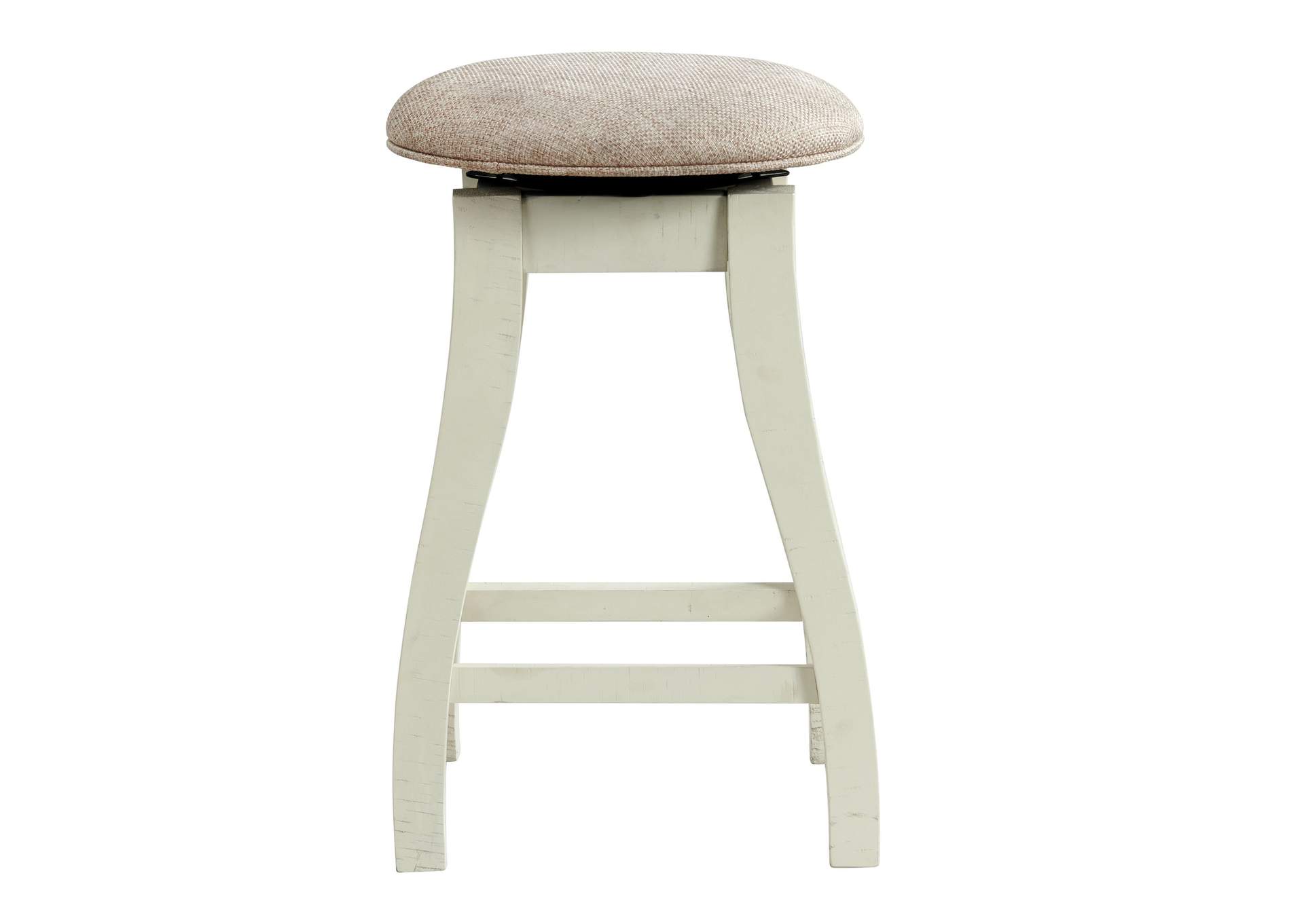 Stone 24 Counter Stool With Swivel With Fabric Seat In White 2 Per Carton,Elements