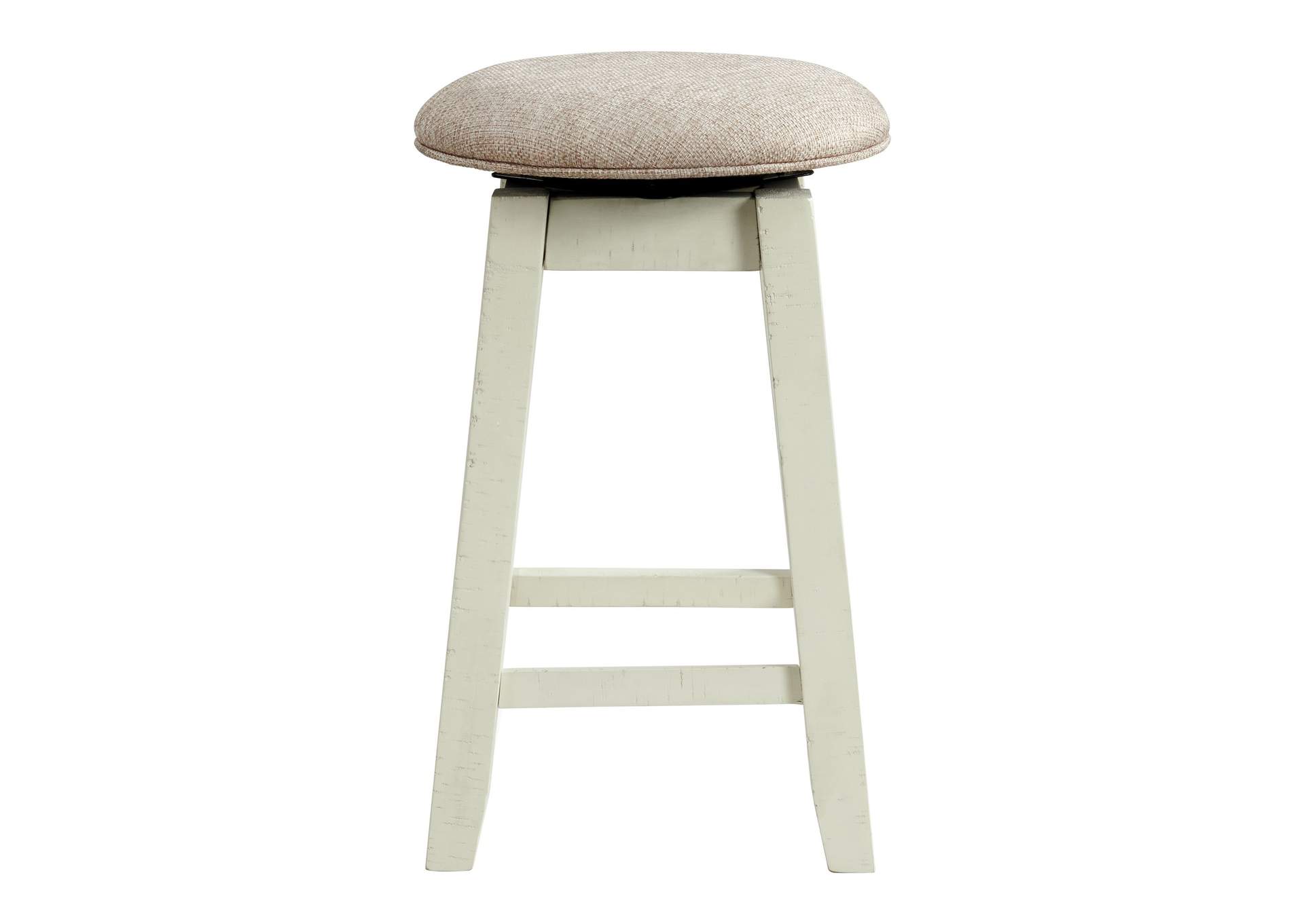 Stone 24 Counter Stool With Swivel With Fabric Seat In White 2 Per Carton,Elements