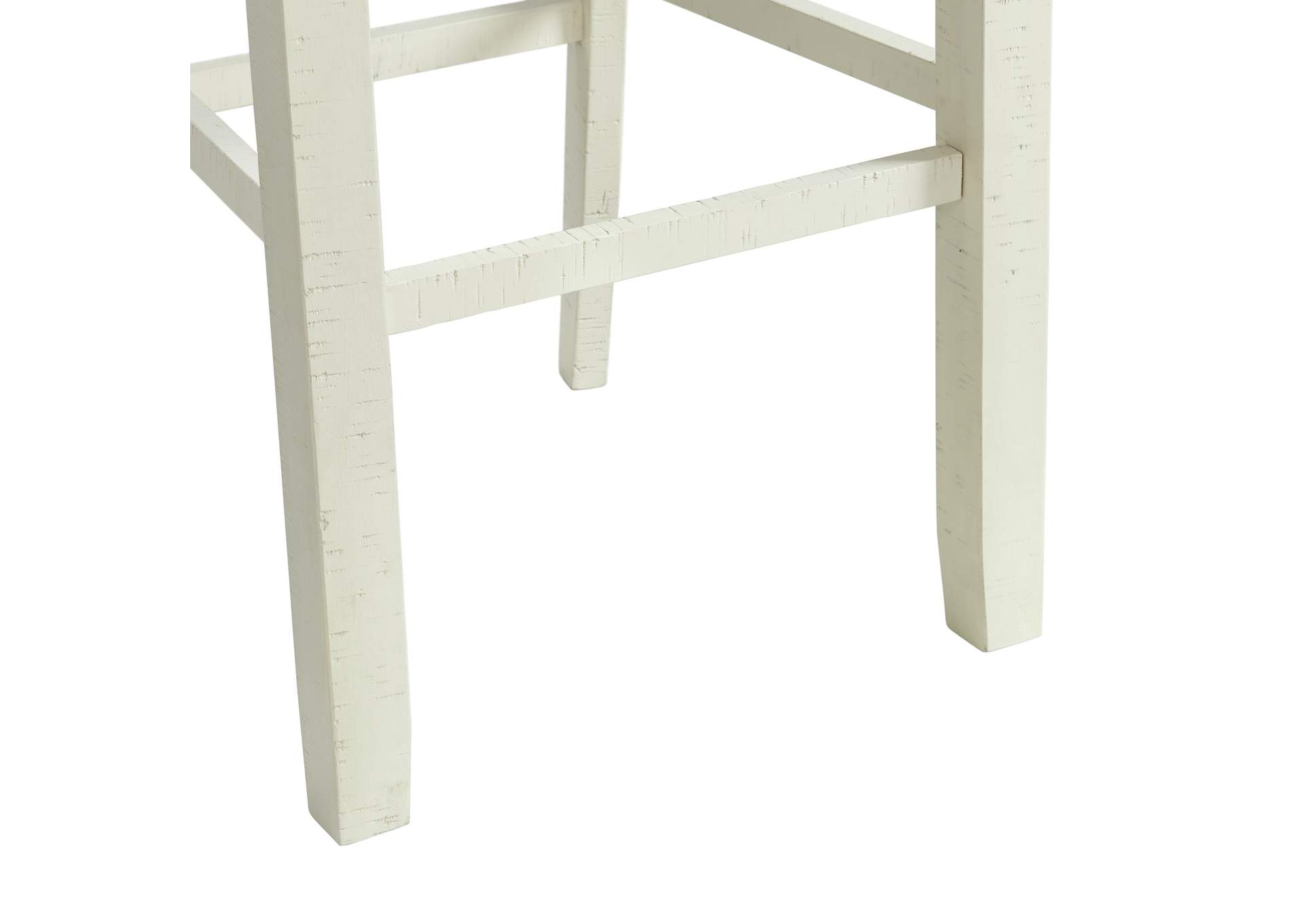 Stone 30 Bar Scroll Back Stool With Fabric Seat In White 2 Per Carton,Elements