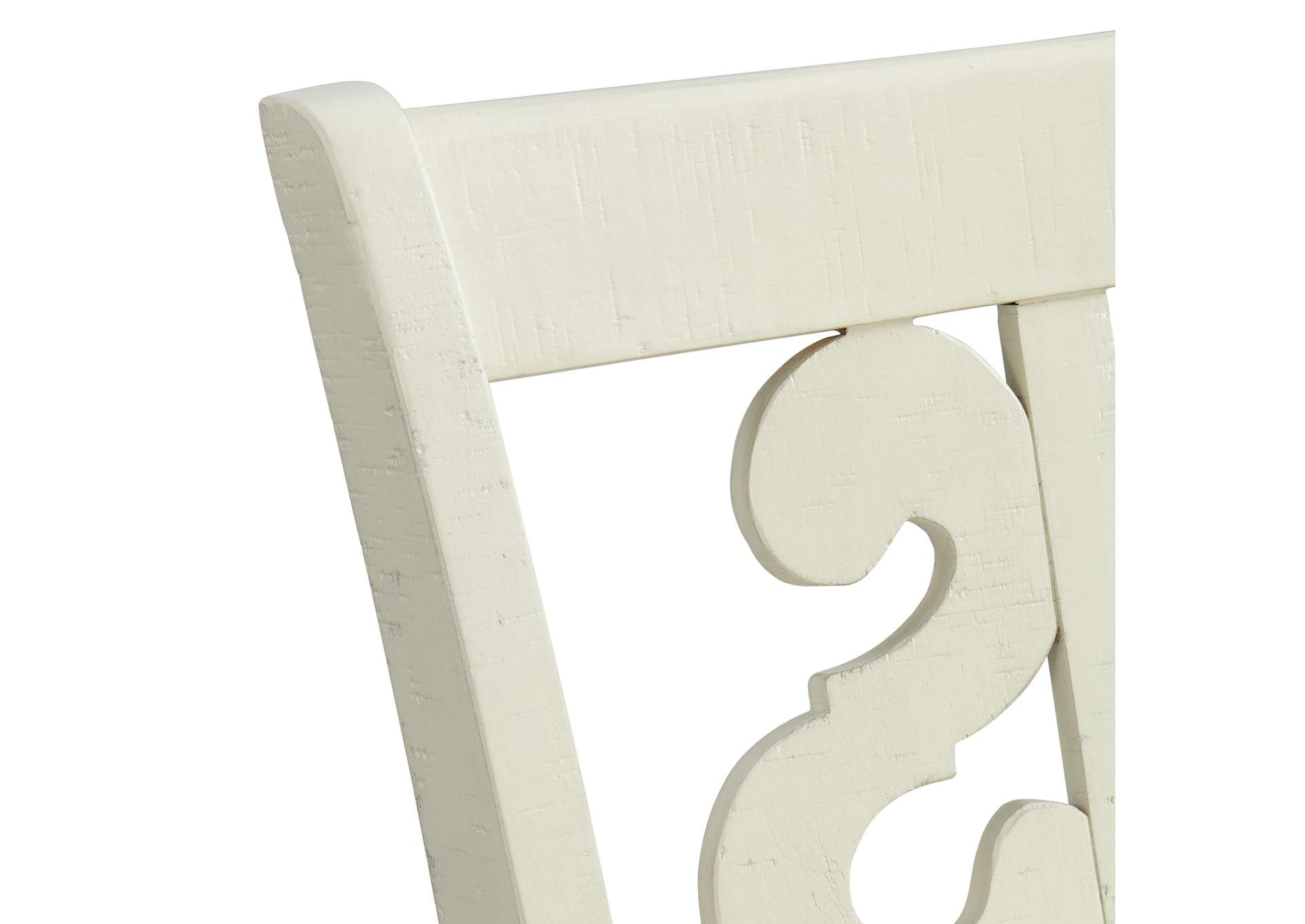Stone 30 Bar Scroll Back Stool With Fabric Seat In White 2 Per Carton,Elements