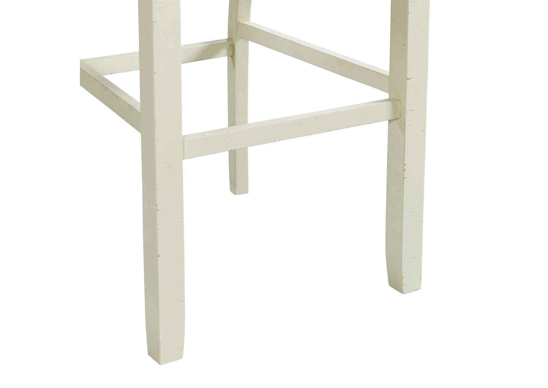 Stone 30 Bar Slat Back Stool With Fabric Seat In White 2 Per Carton,Elements