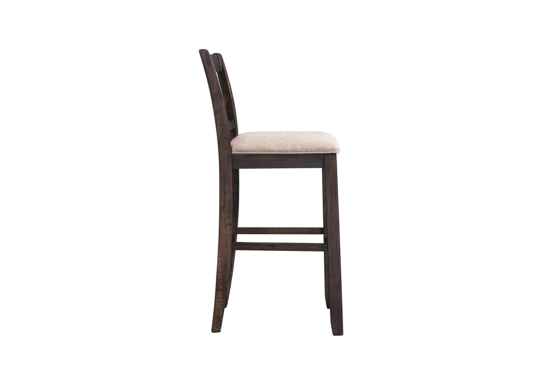 Stone 30 Bar Scroll Back Stool With Fabric Seat Charcoal 2 Per Carton,Elements