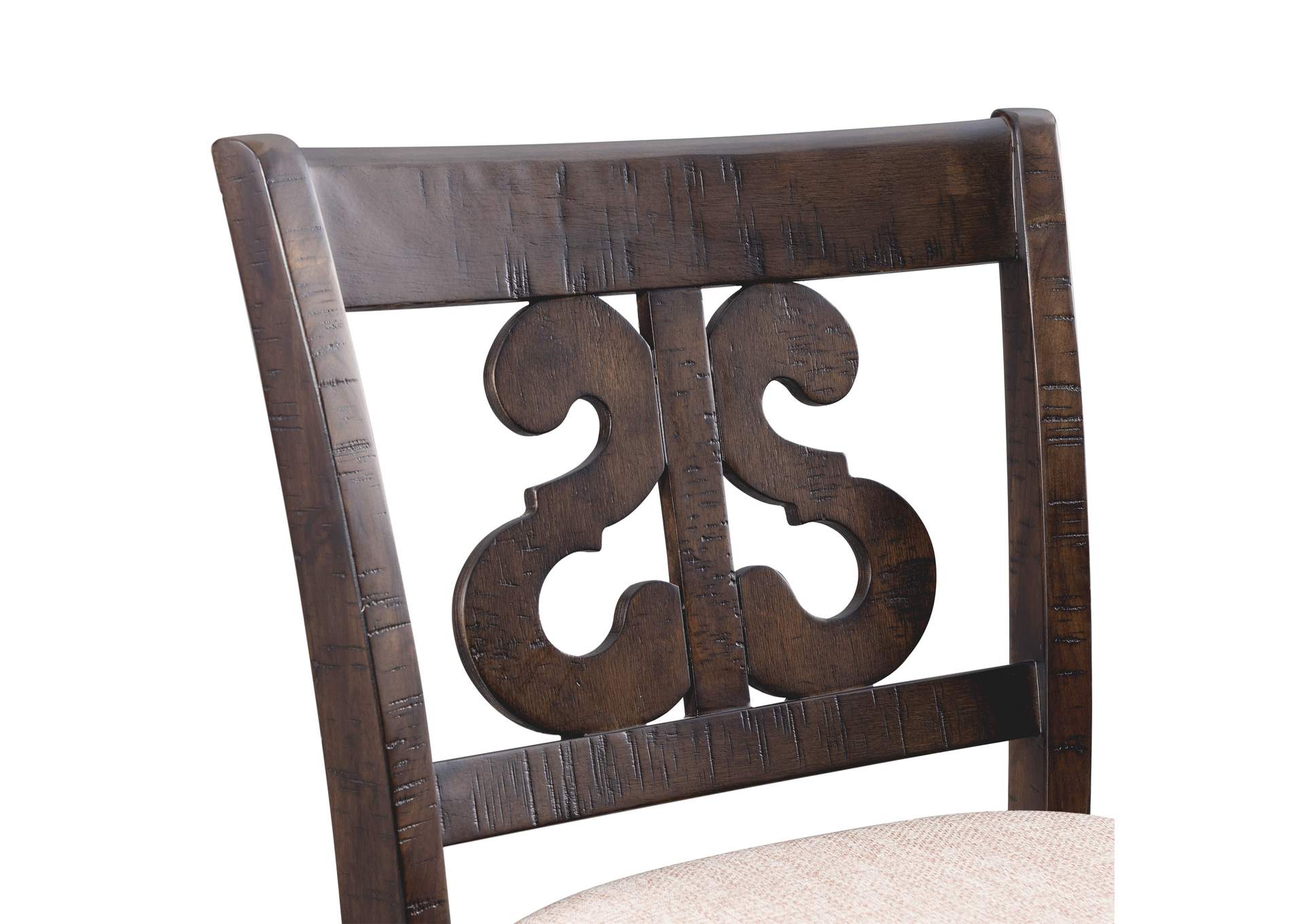 Stone 30 Bar Scroll Back Stool With Fabric Seat Charcoal 2 Per Carton,Elements