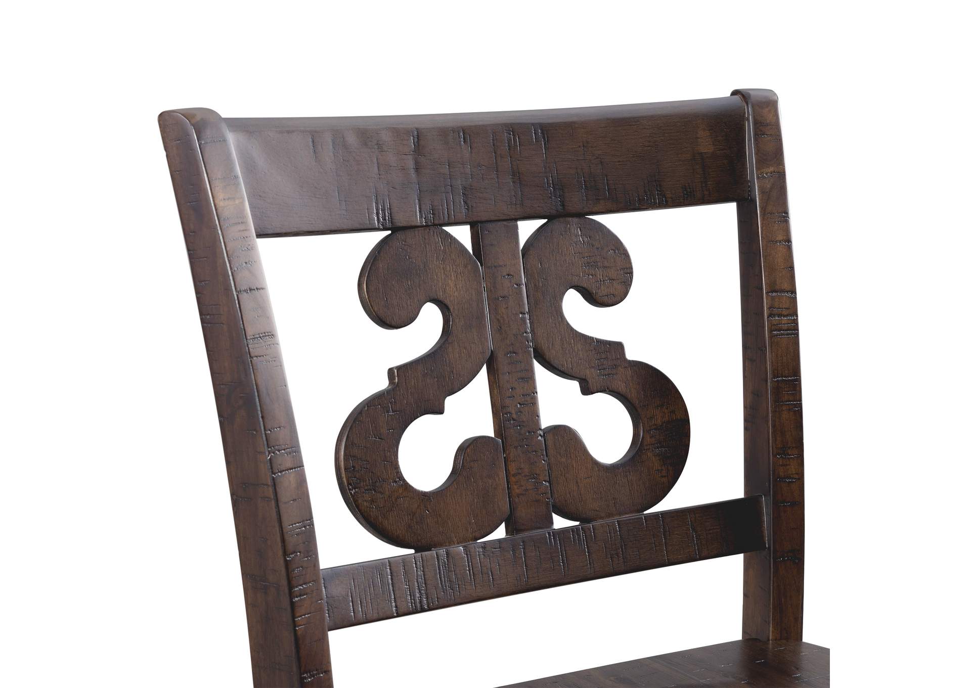 Stone 30 Bar Scroll Back Stool With Wood Seat Charcoal 2 Per Carton,Elements