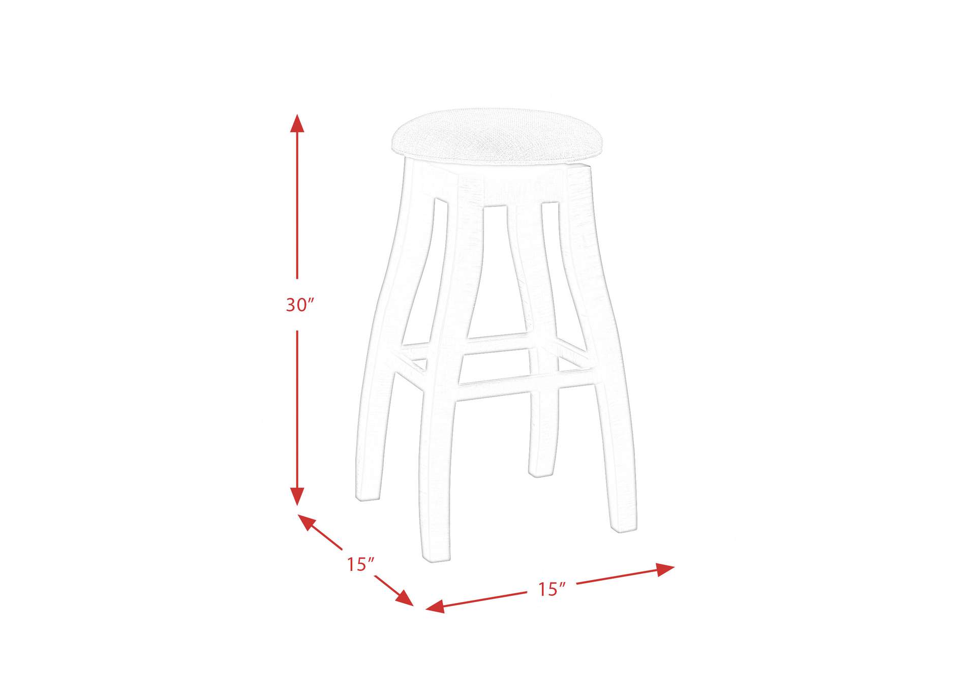 Stone 30 Bar Stool With Swivel With Fabric Seat 2 Per Carton,Elements
