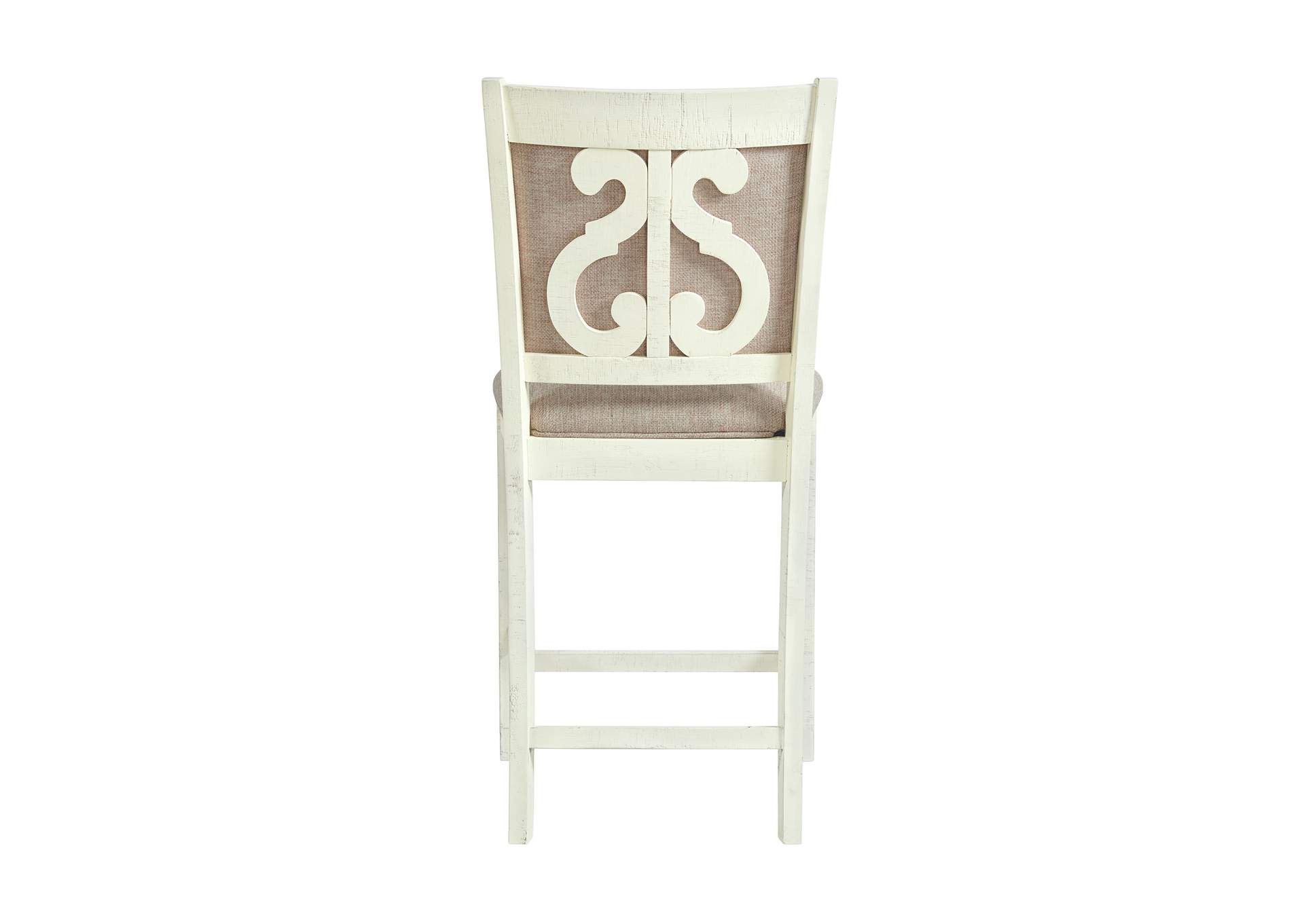 Stone Counter Fabric Swirl Back Side Chair In White 2 Per Pack,Elements