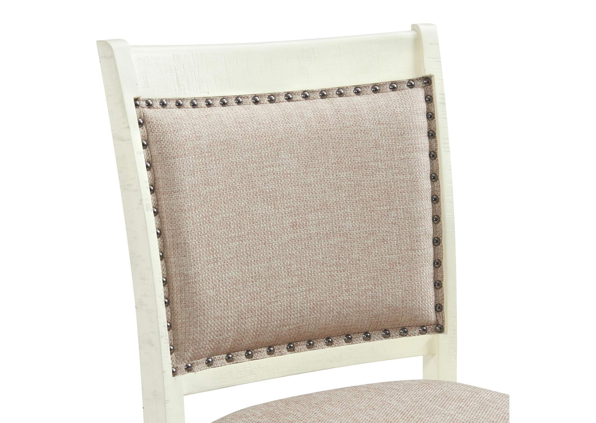 Stone Counter Fabric Swirl Back Side Chair In White 2 Per Pack,Elements