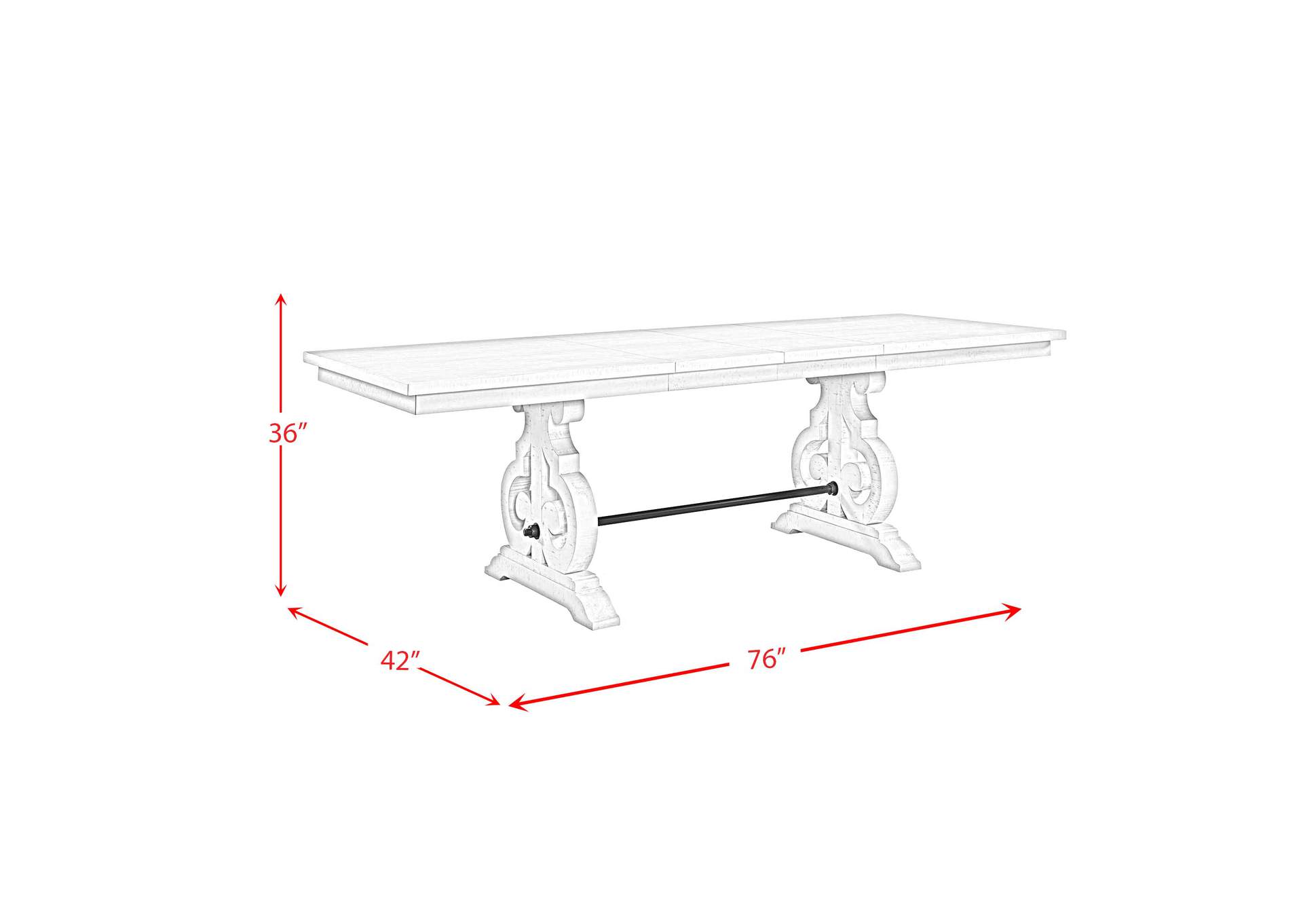 Stone Counter Table In White,Elements