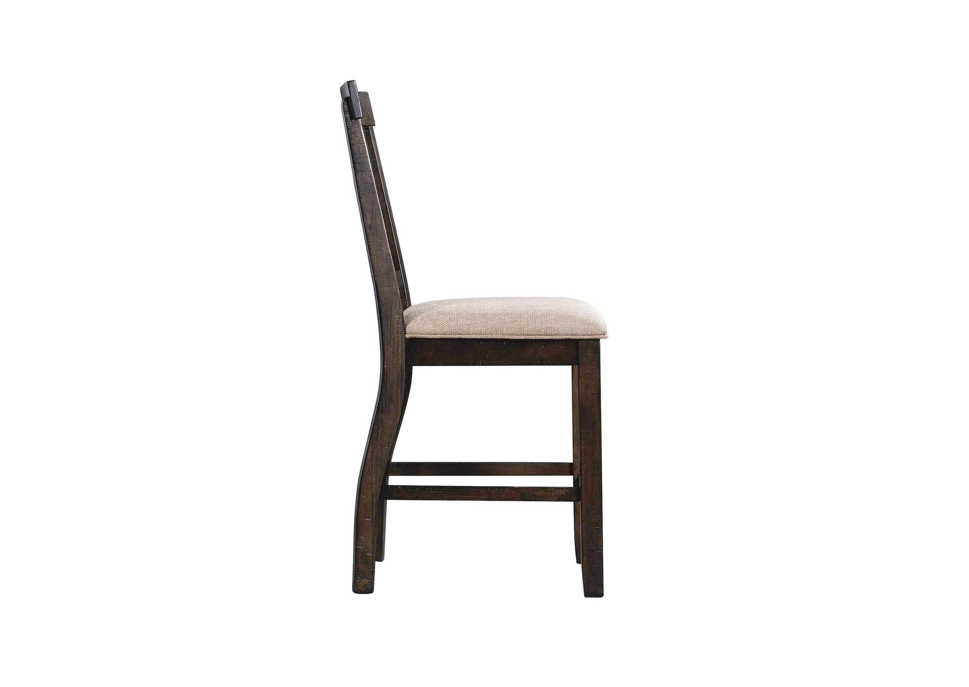 Stone Counter Wooden Slat Back Counter Side Chair Charcoal 2 Per Pack,Elements