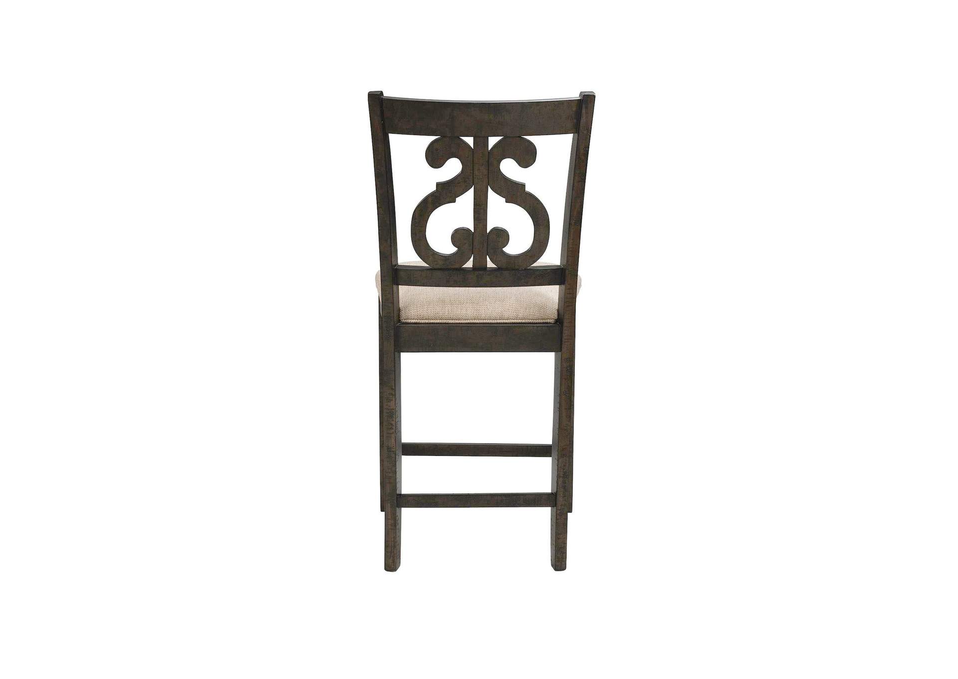 Stone Counter Wooden Swirl Back Side Chair Charcoal 2 Per Pack,Elements