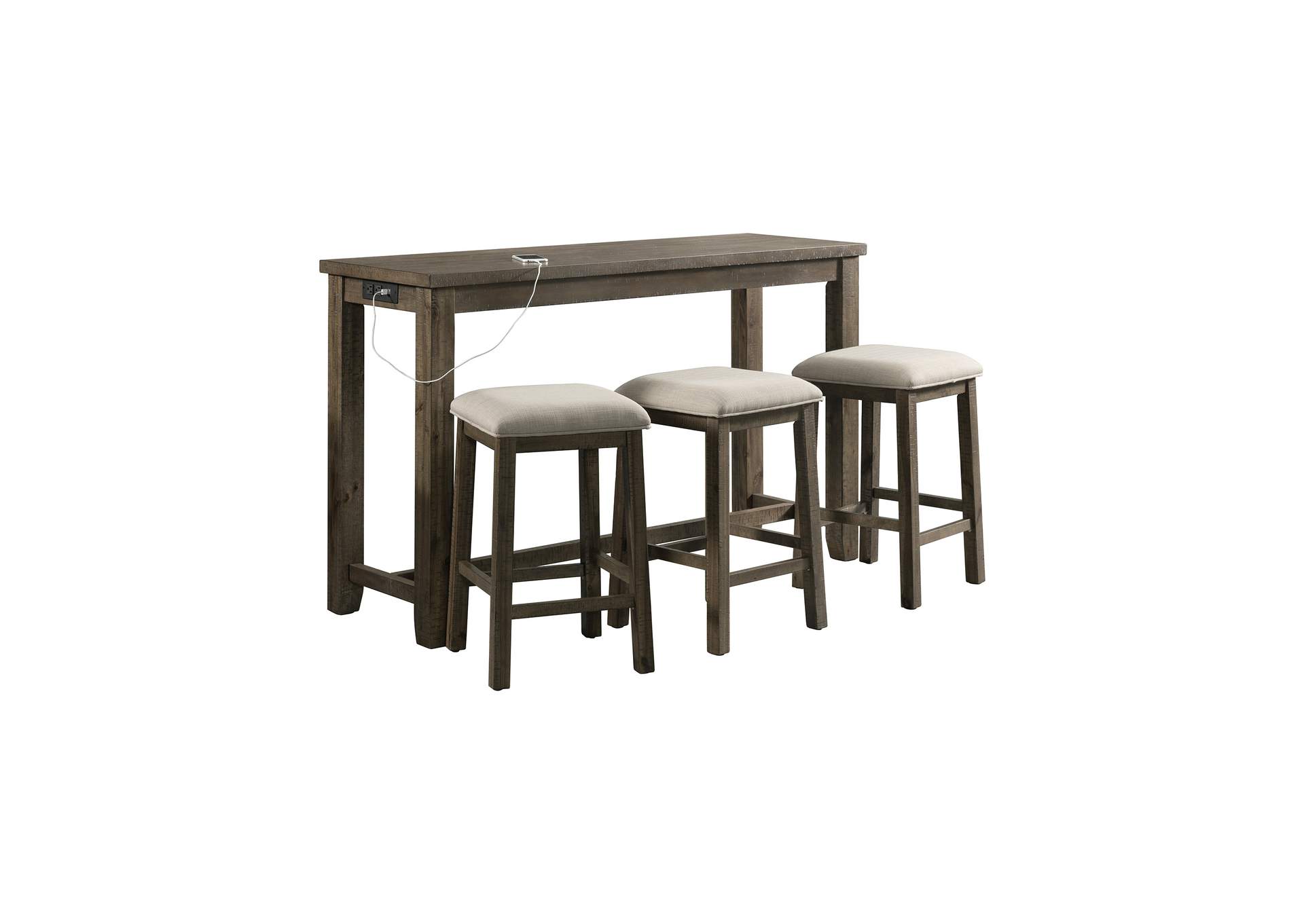 Stone Occasional Bar Table Pack Gray,Elements