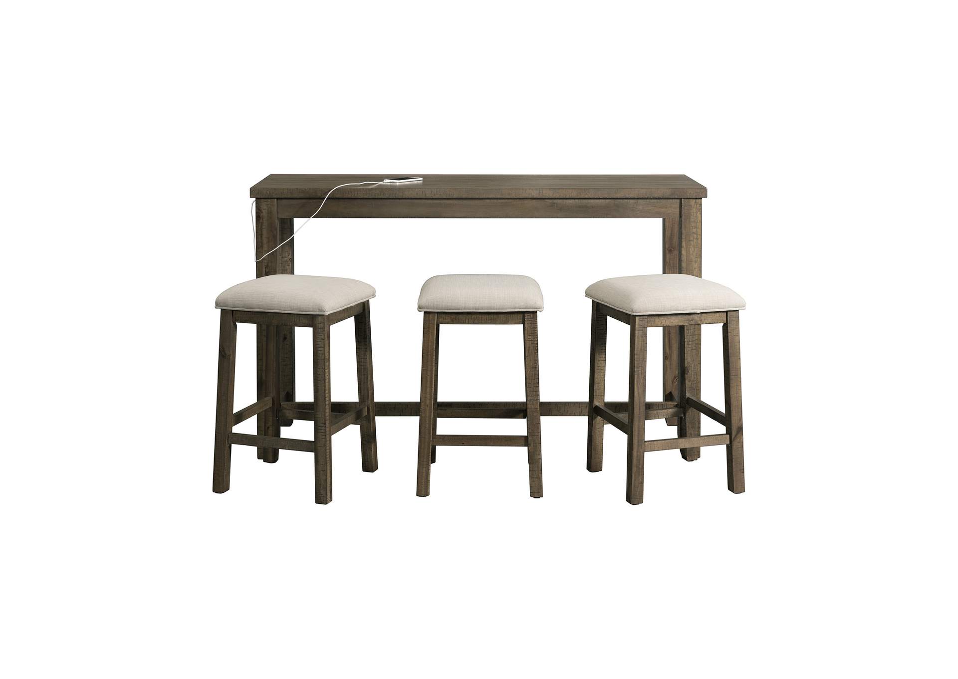 Stone Occasional Bar Table Pack Gray,Elements