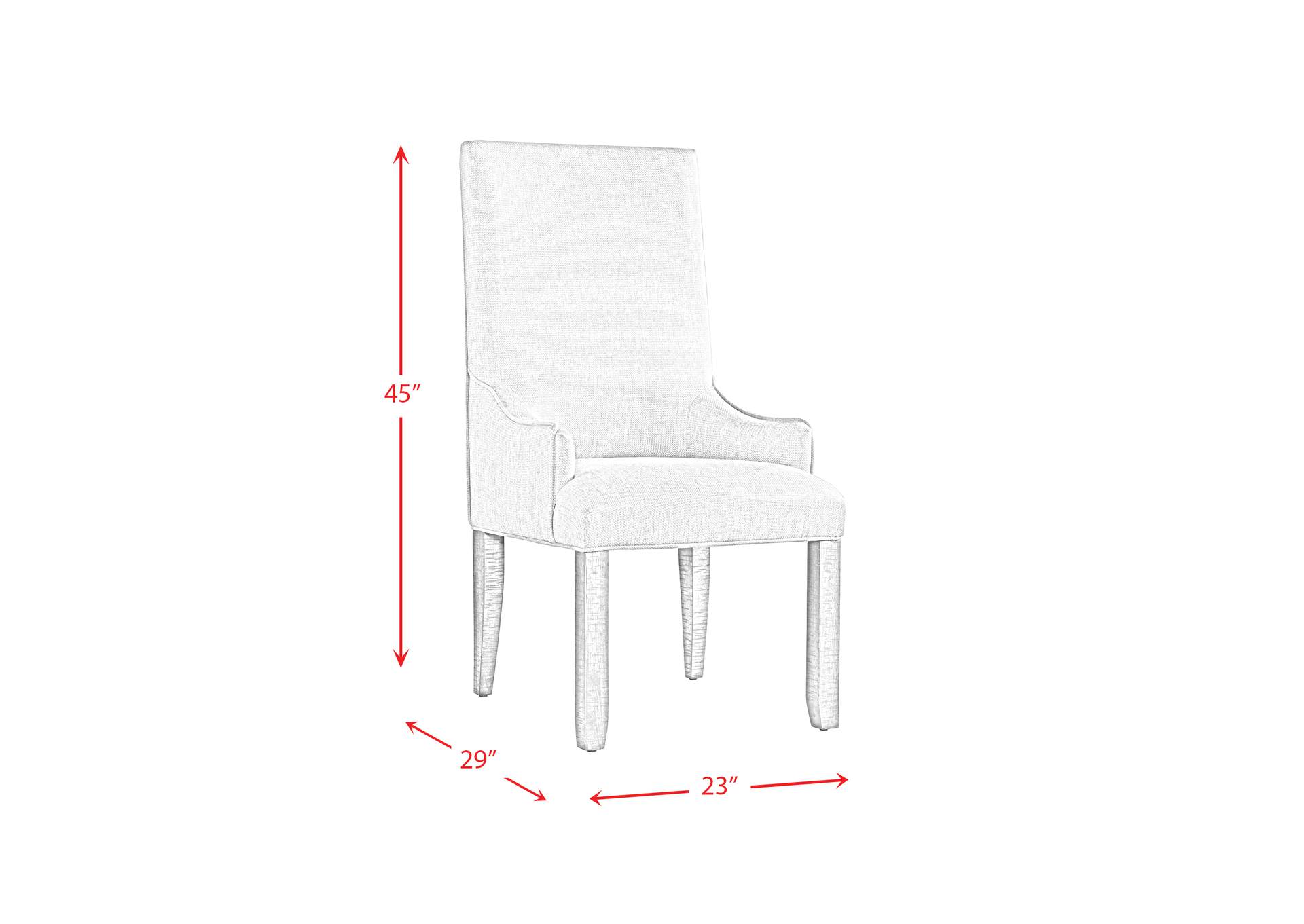 Stone Parson Arm Chair In White 2 Per Pack,Elements