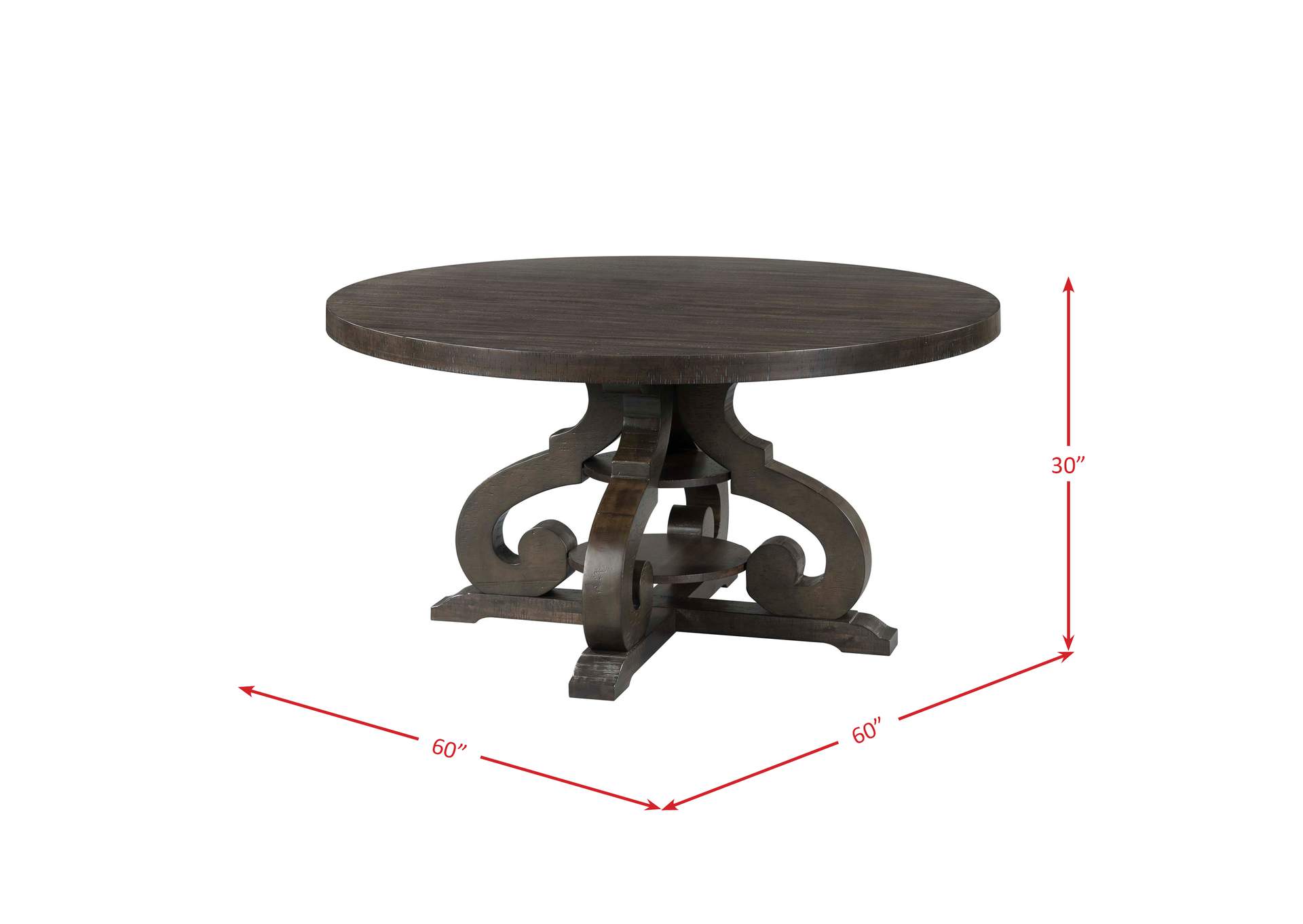 Stone Round 7 Piece Dining Set - Round Table 6 Chairs,Elements