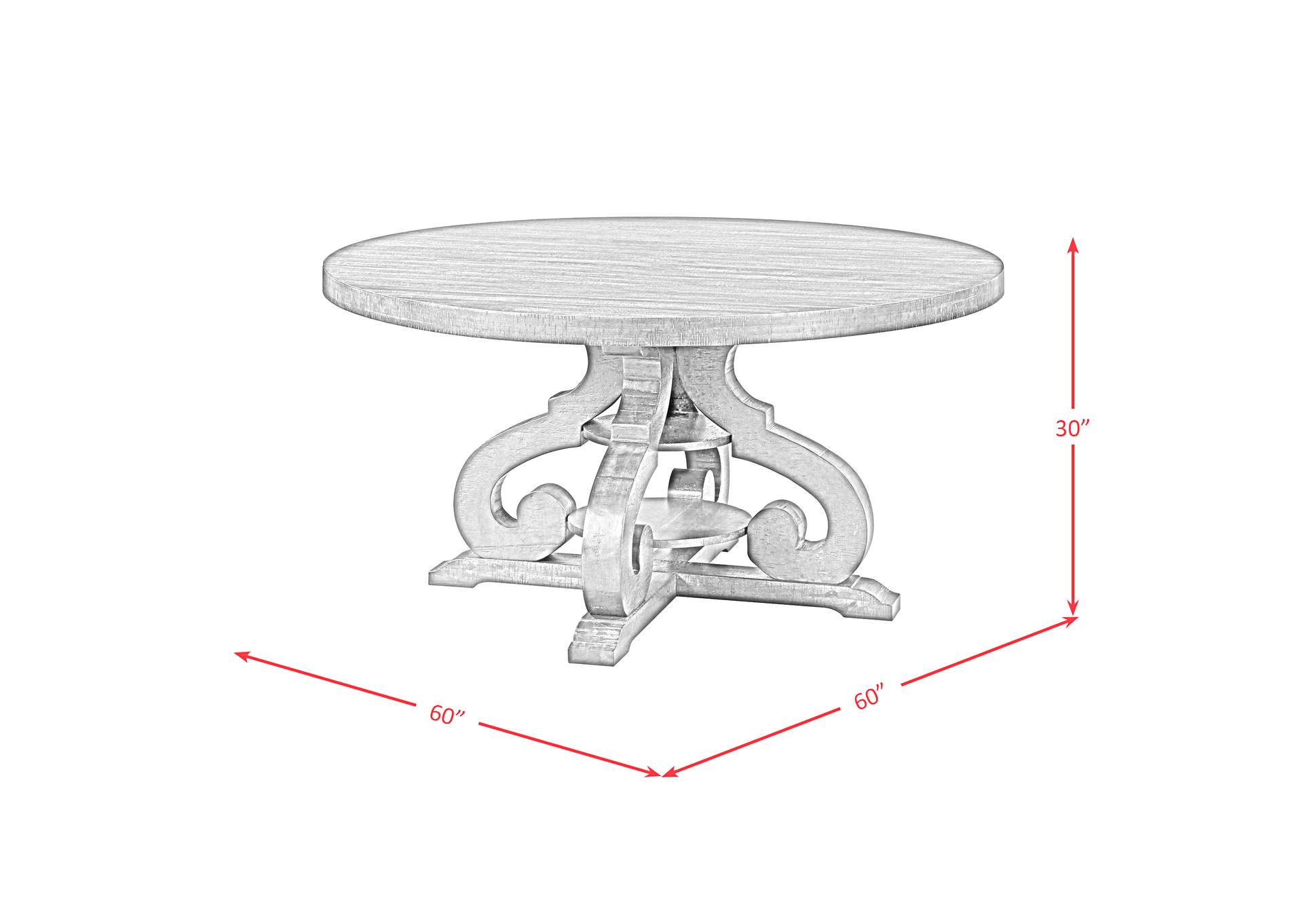 Stone Round 7 Piece Dining Set - Round Table 6 Chairs,Elements