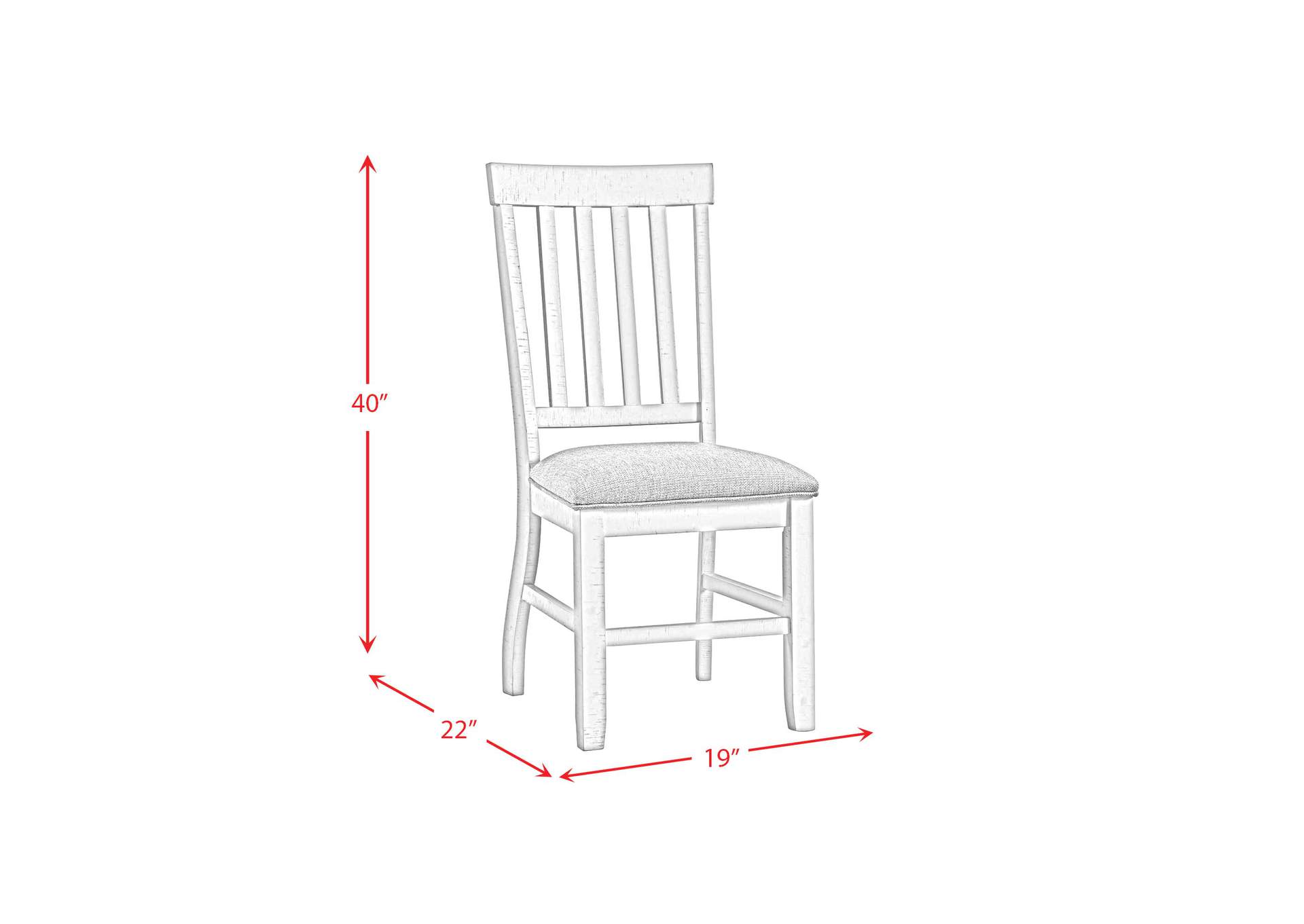 Stone Side Chair In White 2 Per Pack,Elements