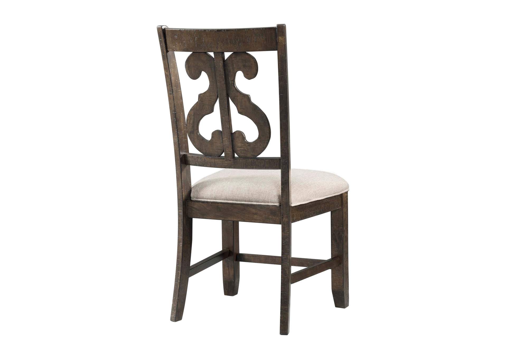 Stone Wooden Swirl Back Side Chair 2 Per Pack,Elements