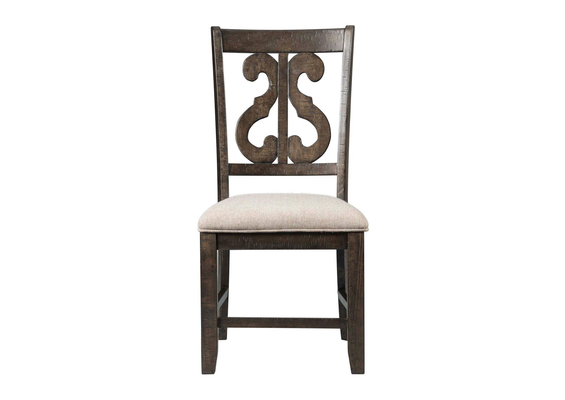 Stone Wooden Swirl Back Side Chair 2 Per Pack,Elements