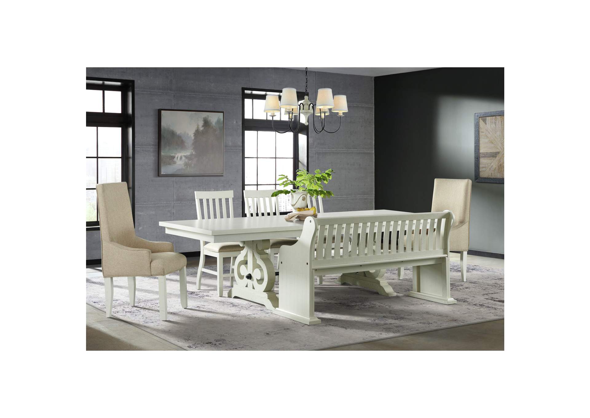 Stone Parson Arm Chair In White 2 Per Pack,Elements