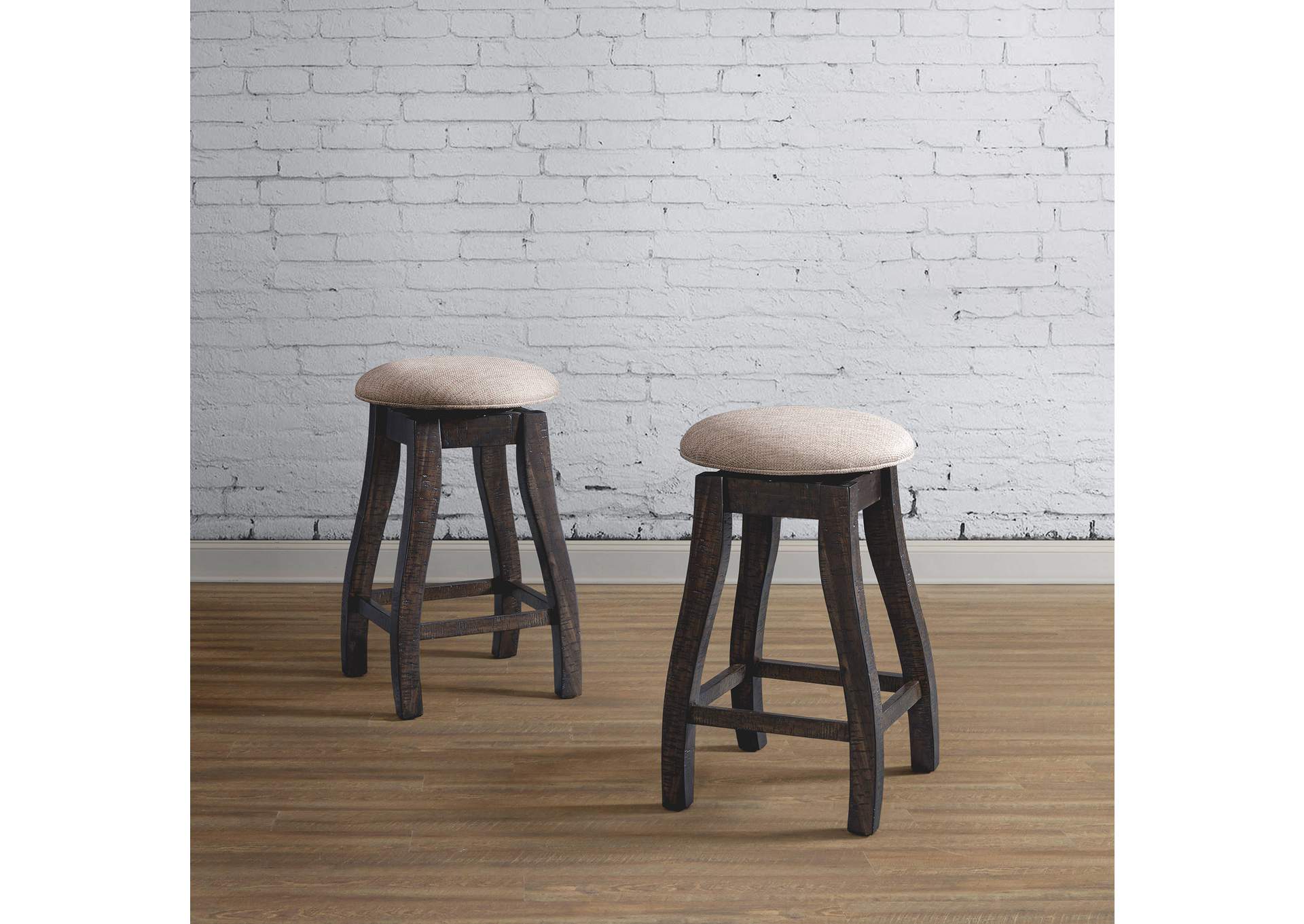 Stone 24 Counter Stool With Swivel With Fabric Seat Charcoal 2 Per Carton,Elements