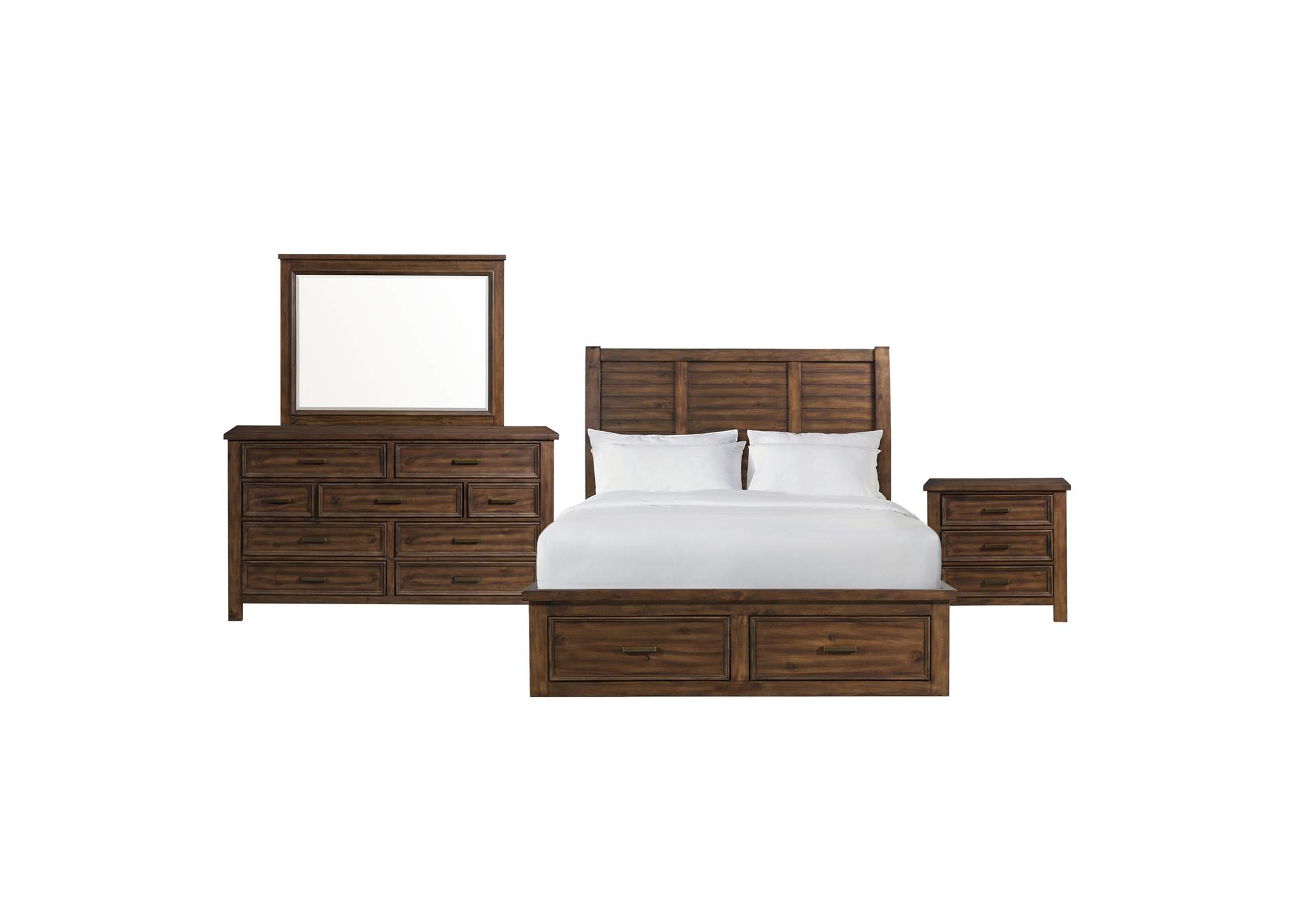 Sullivan King Storage 4 Piece Bedroom Set,Elements