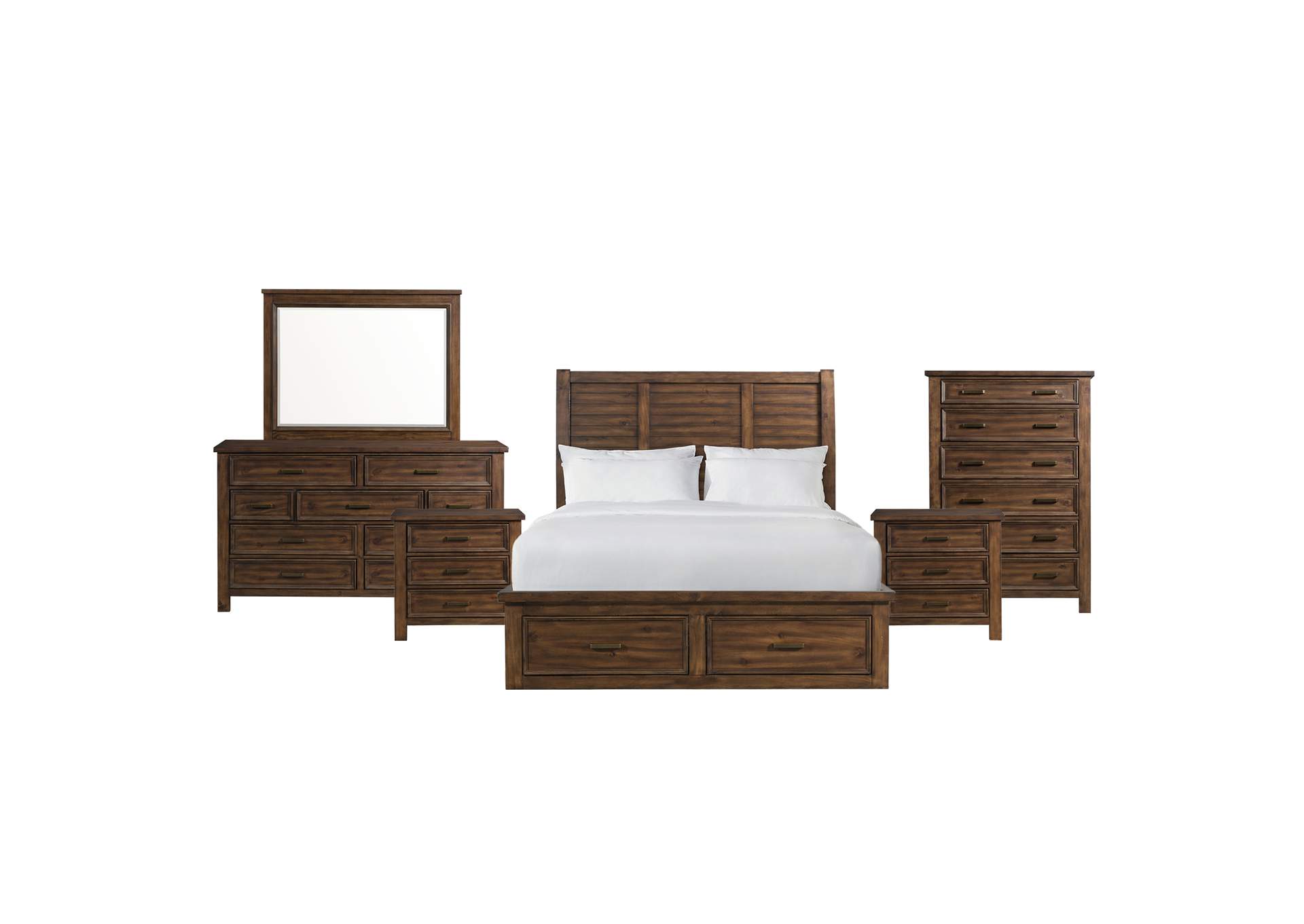 Sullivan King Storage 6 Piece Bedroom Set,Elements