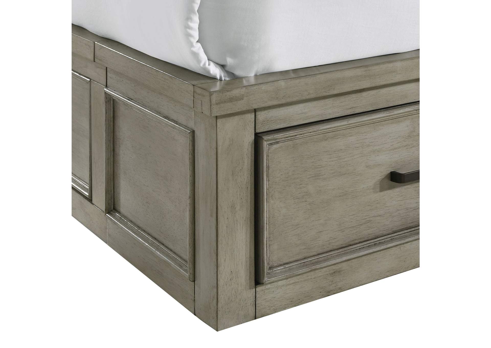 Sullivan Queen Storage 3 Piece Bedroom Set In Drift Grey,Elements